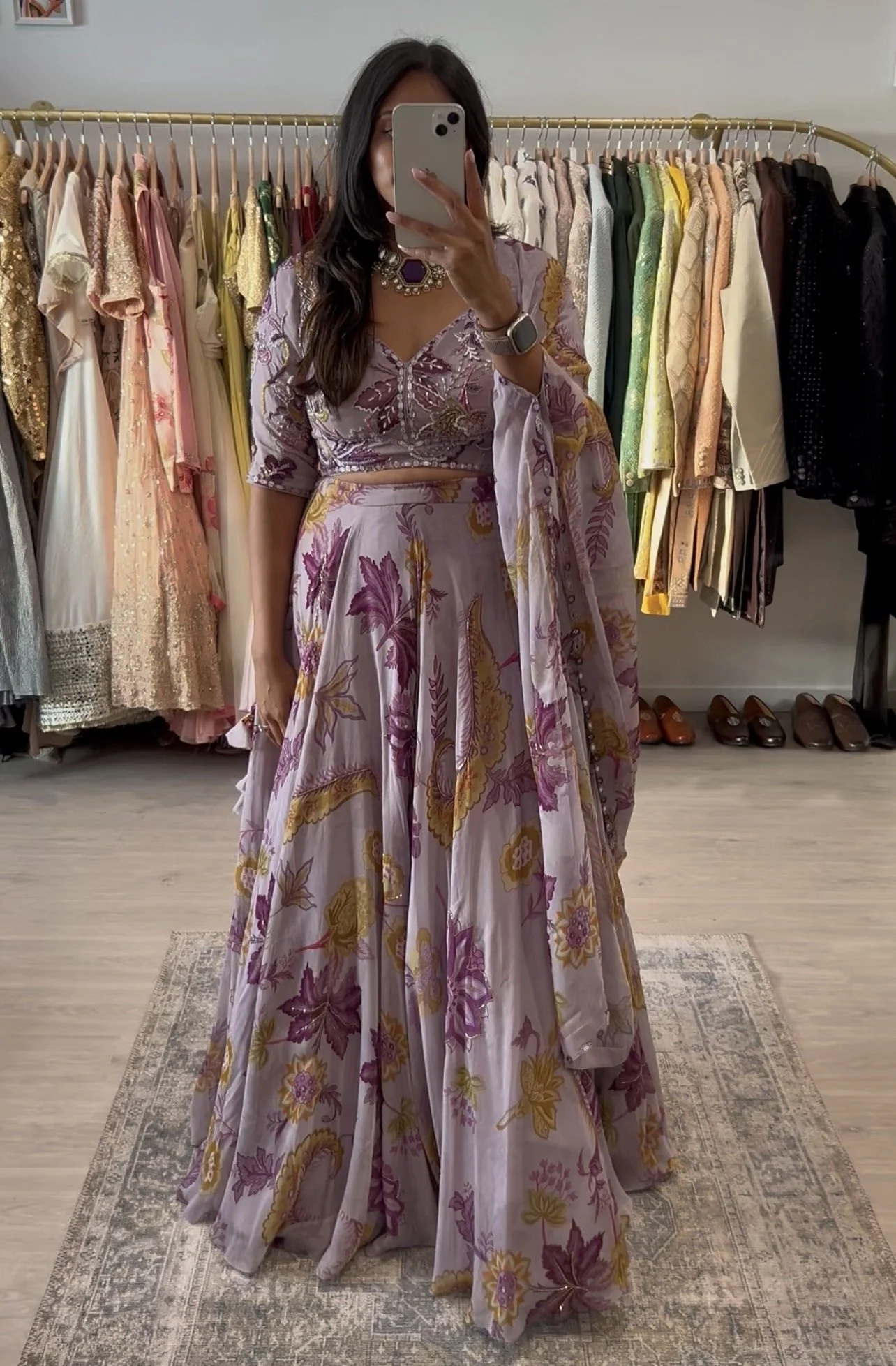Purple Floral Lehenga [UK10]