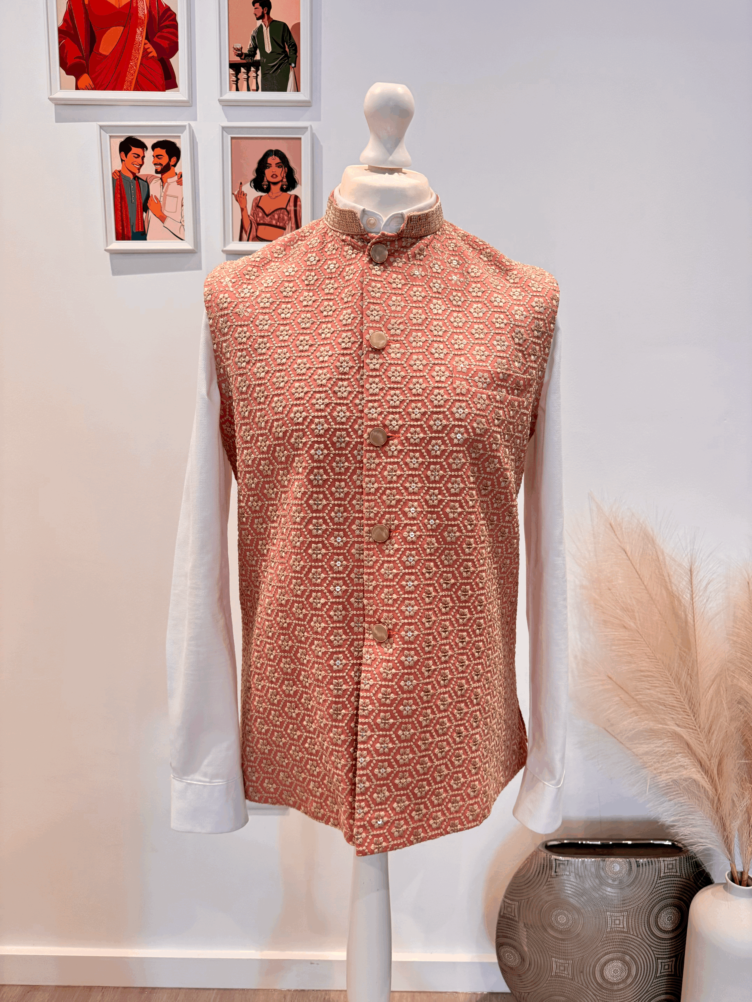 Pink Threadwork Waistcoat [L/42]