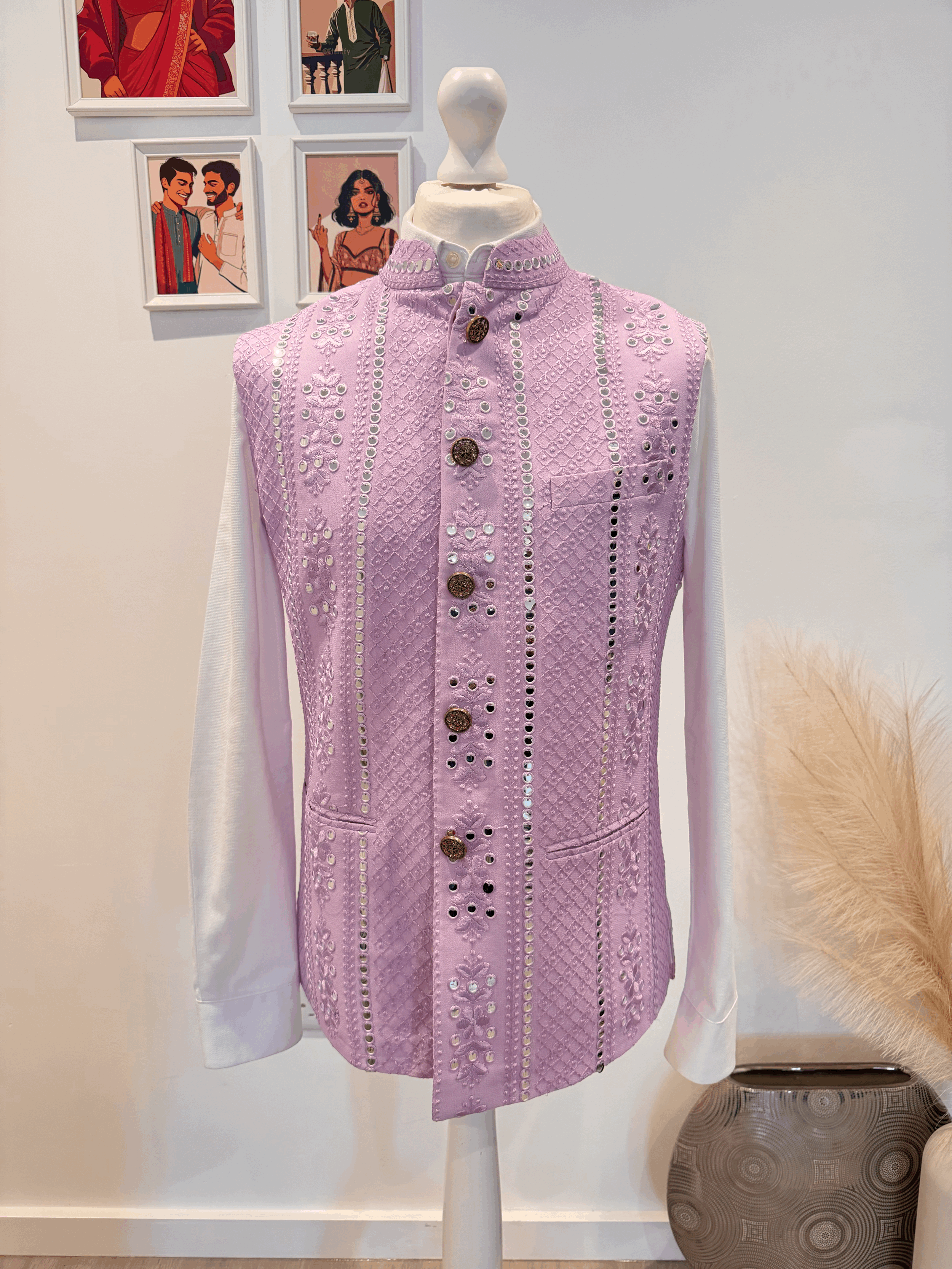 Lilac Mirror Waistcoat [M/40]