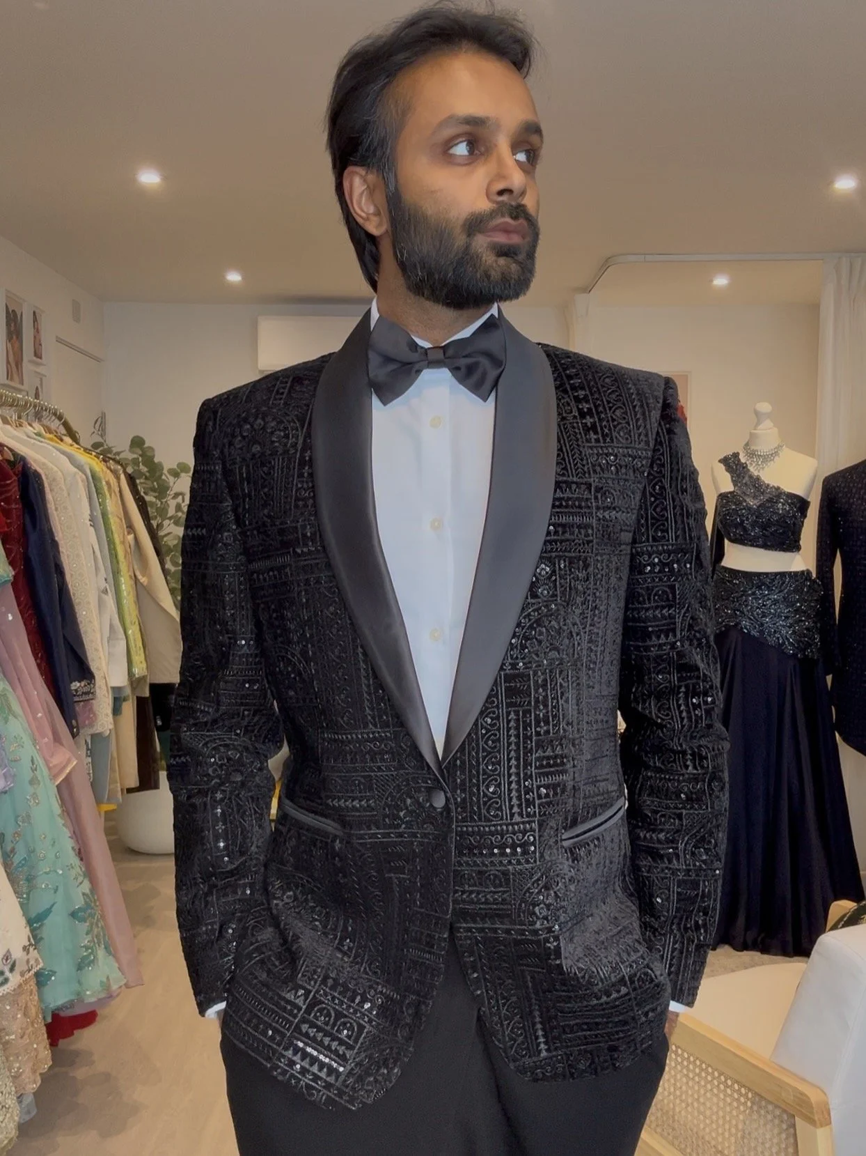Sequin Embroidery Tuxedo [M/40]