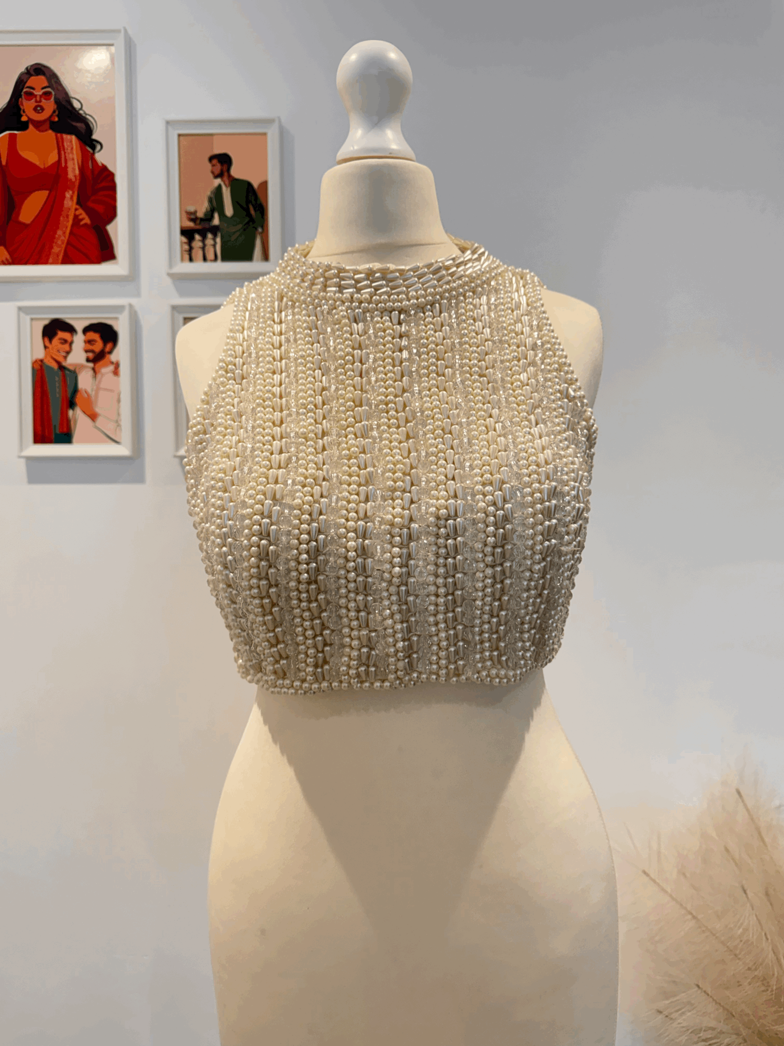 Beaded Halter Blouse [UK 10]