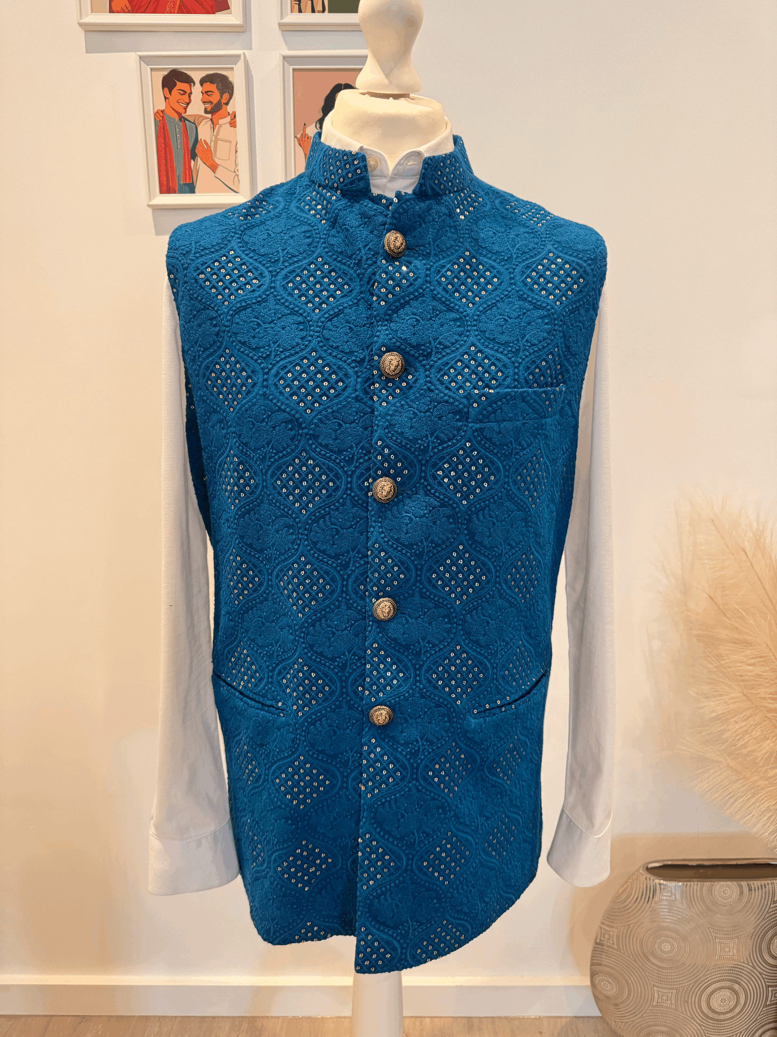 Blue Aladdin Waistcoat [XL/44]