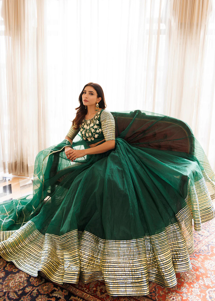 Emerald Green Organza