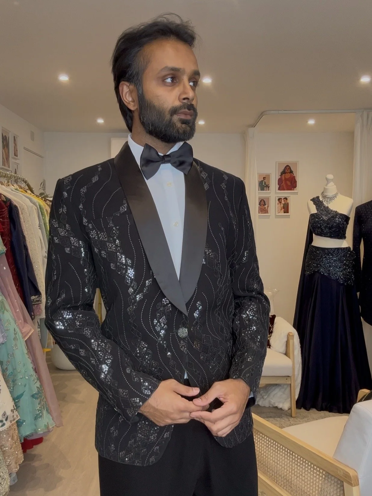 Wave Sequin Tuxedo [L/42]