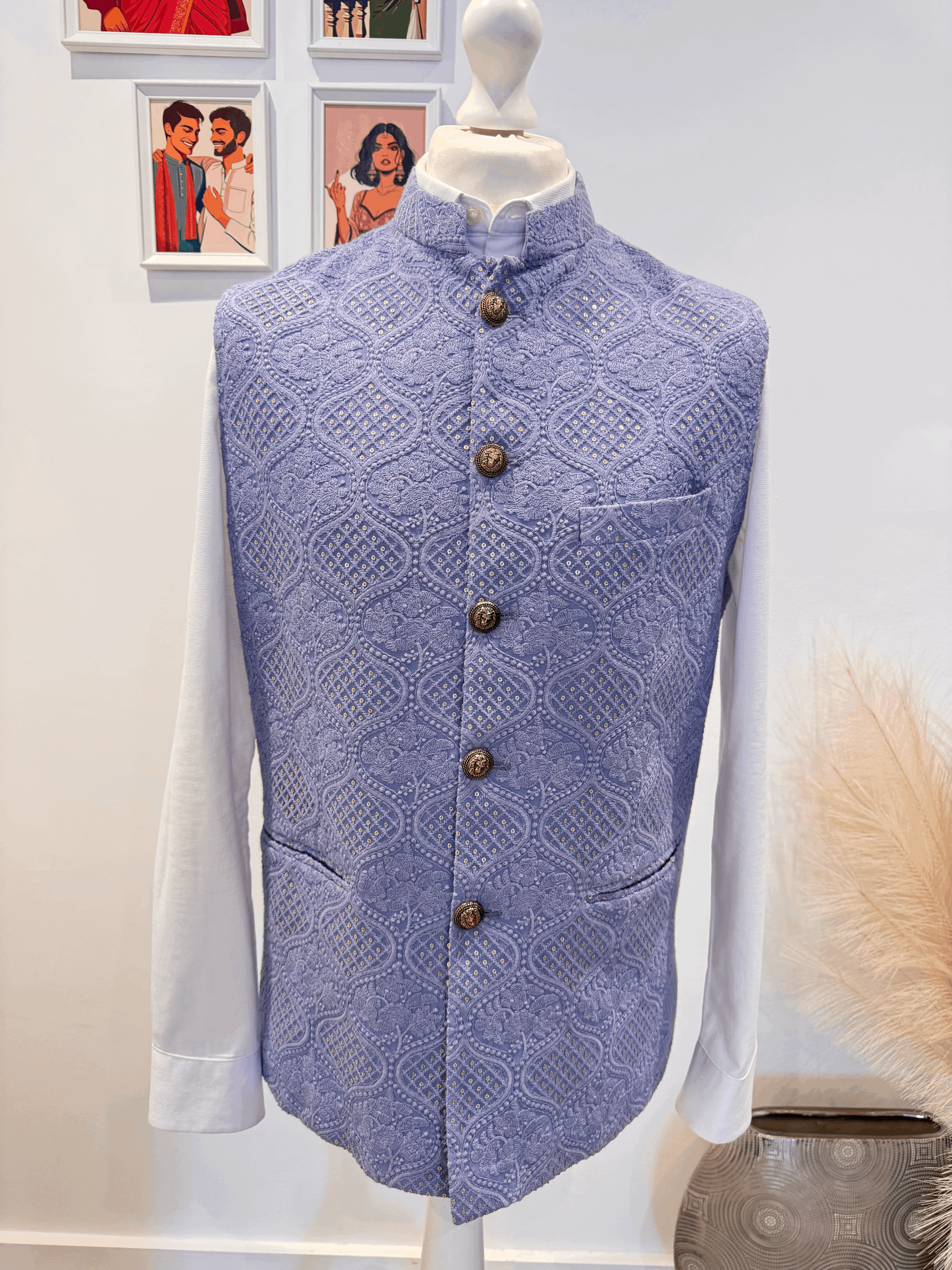 Blue Aladdin Waistcoat [M/40 + ALSO L/42]