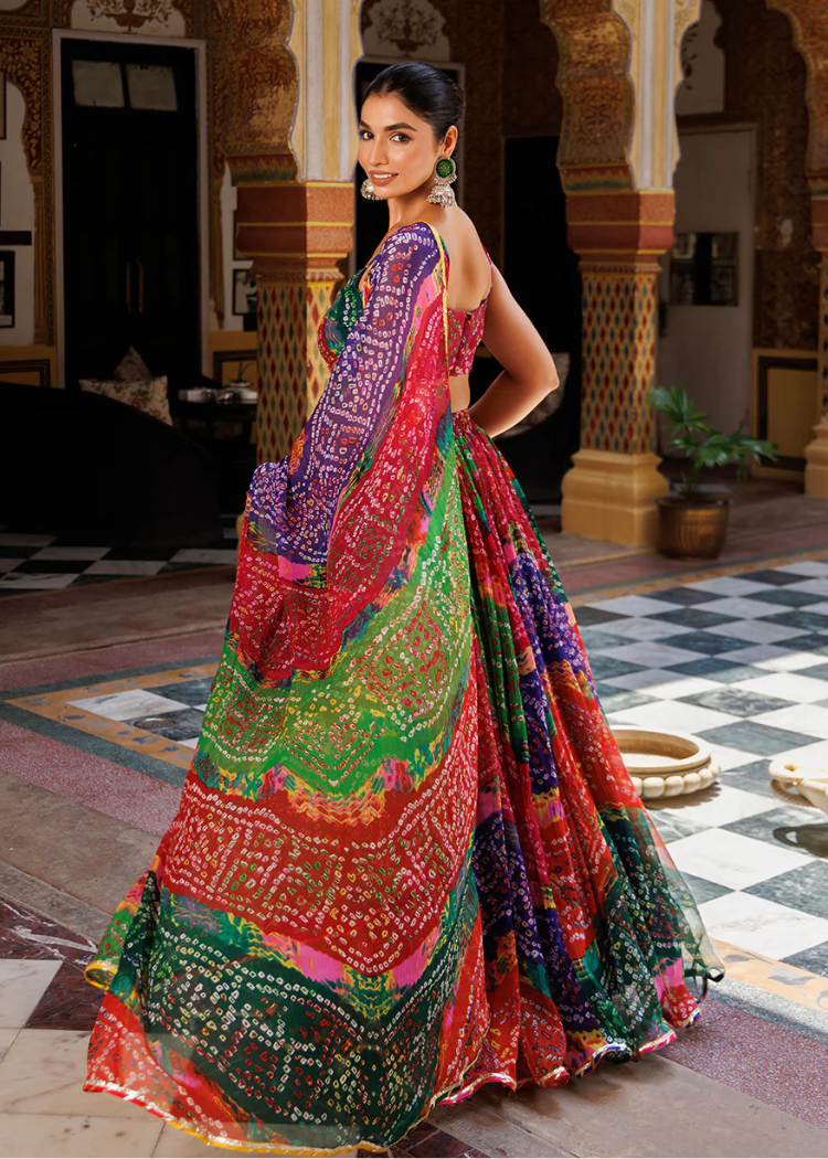 Colourful Bandhani Lehenga