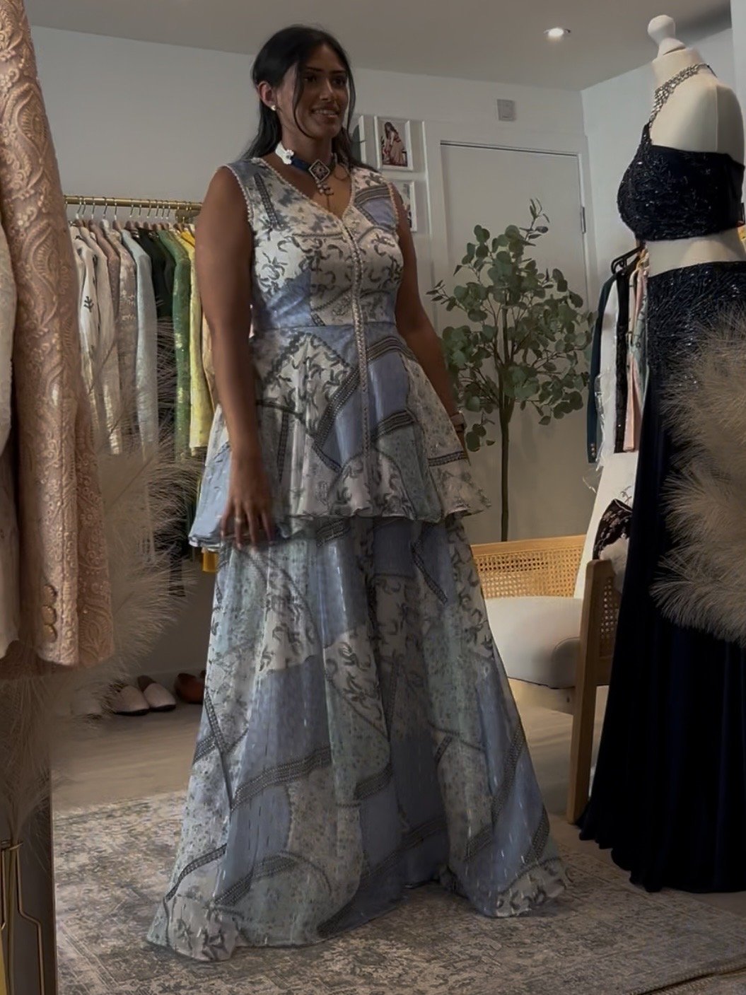 Blue Palazzo Set [UK10]
