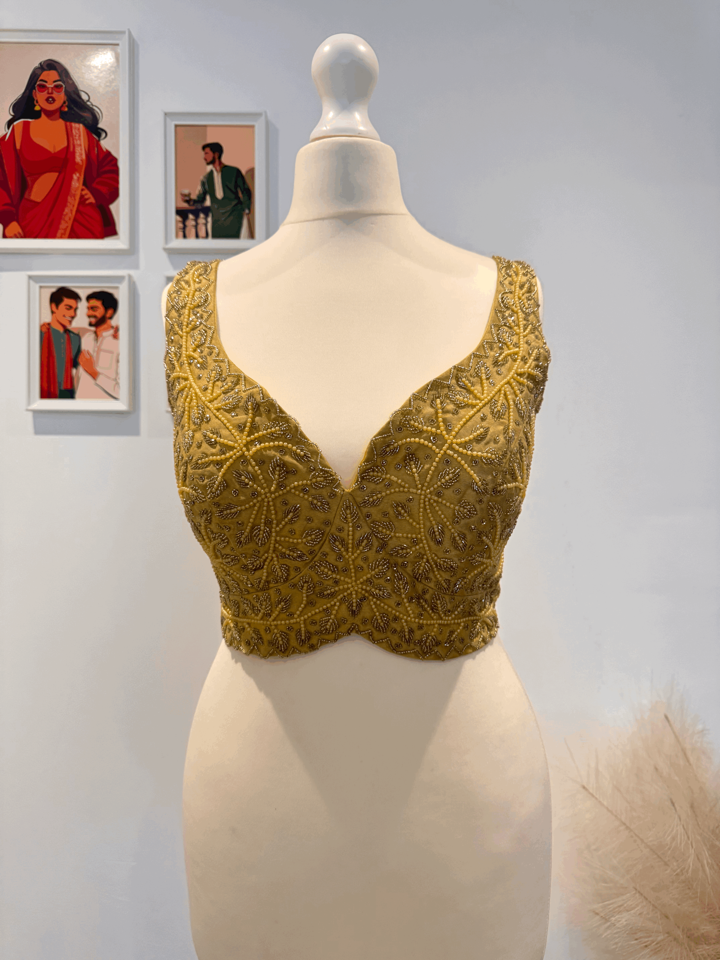 Beaded Gold Blouse [UK10]