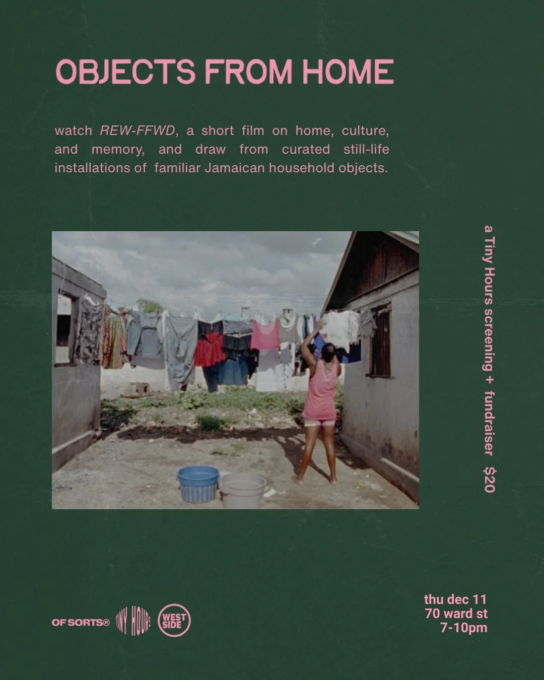 Join us and @tiny____hours at @westside_studio for an evening that blends film, memory, and creative expression. We&rsquo;ll screen REW-FFWD, a 30-minute experimental film exploring home, culture, and the quiet stories held in everyday objects.

Afte