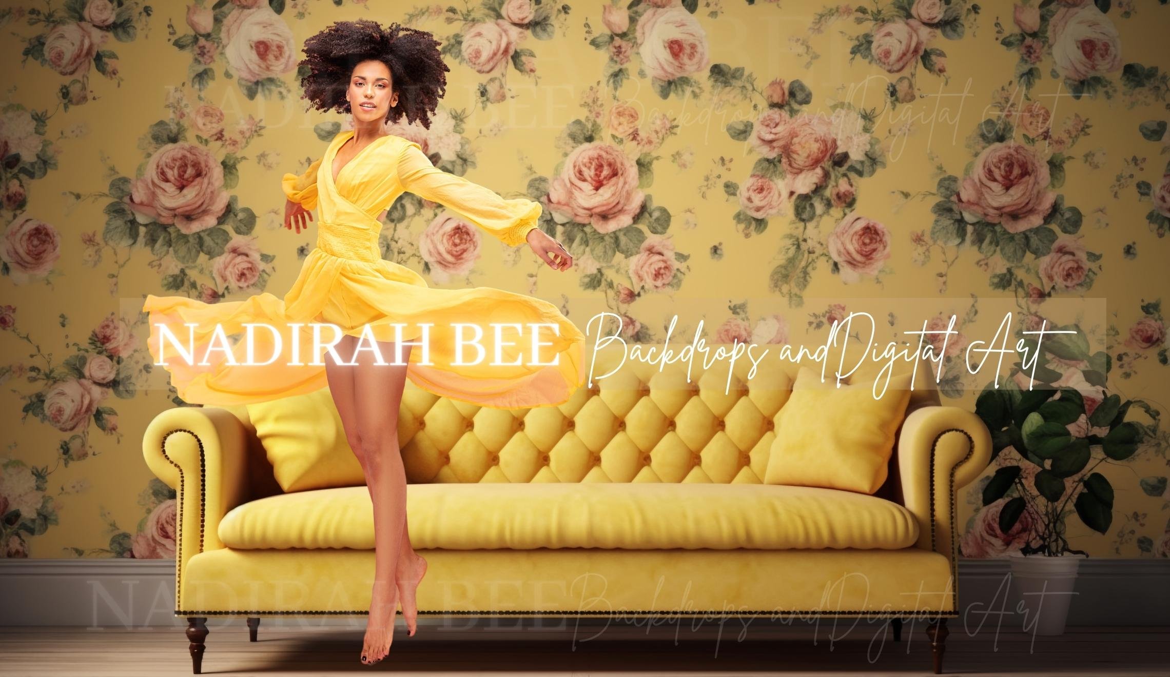 Yellow Couch Digital Backdrop