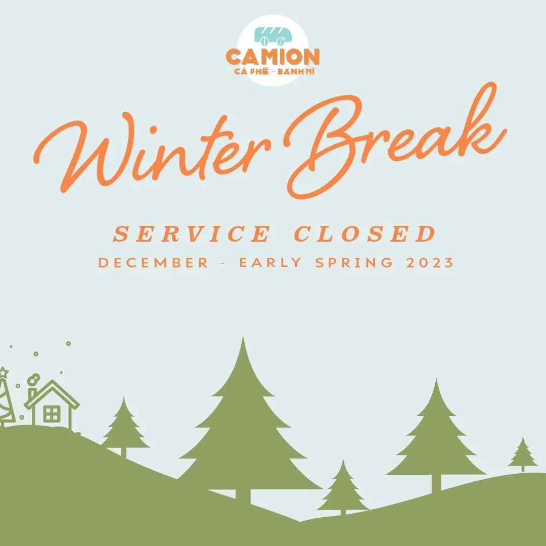 Hi 👋👋

We closed our regular service for Winter break from now to early Spring 2023. 

If you love to have us for catering/private events or food truck fest, please do hesitate to contact us by DM or email info@camioncafe.com

#catering #foodtruckc