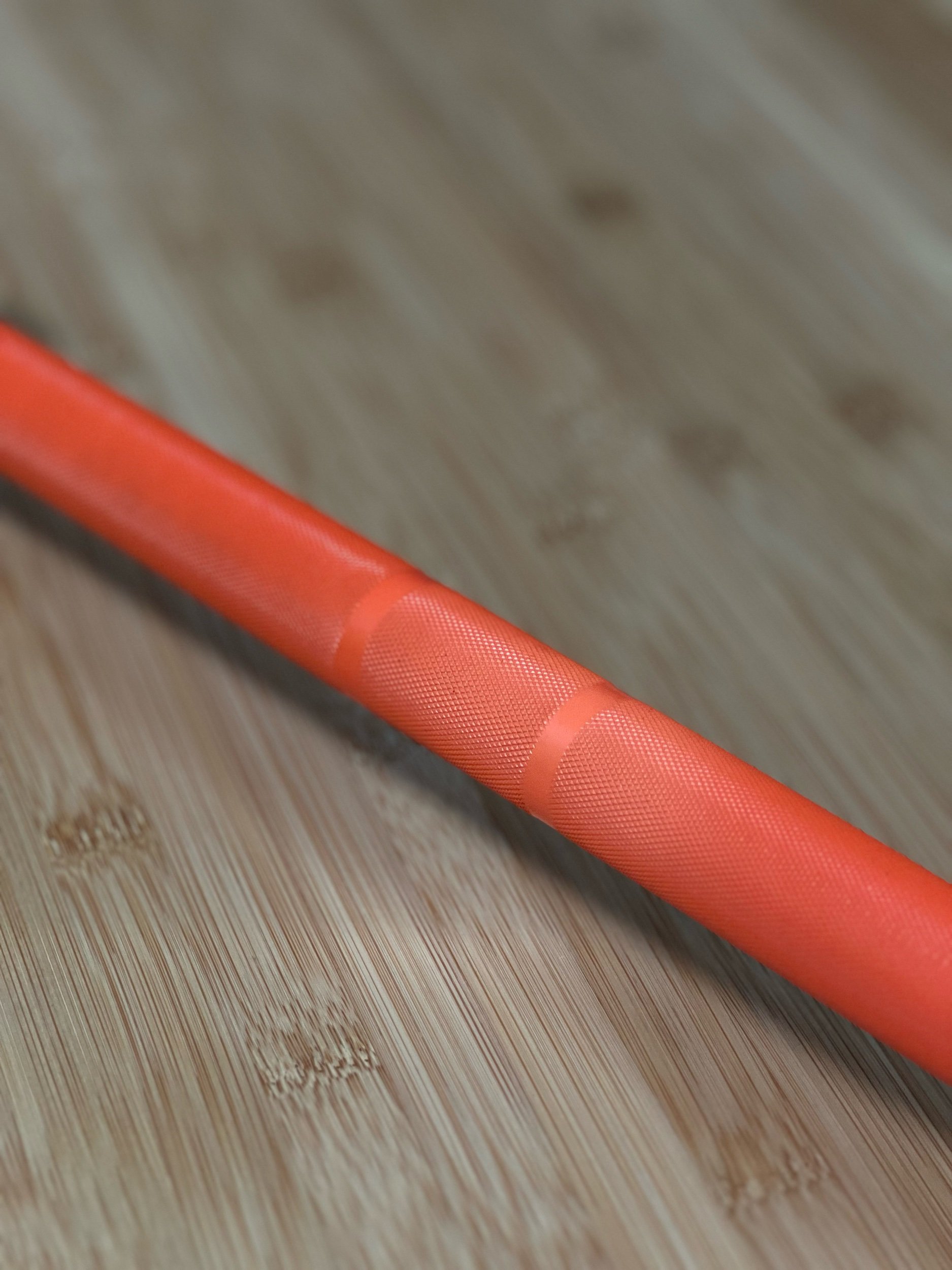 Revision Barbells Orange Cerakote 15kg 35lb Barbell Knurling