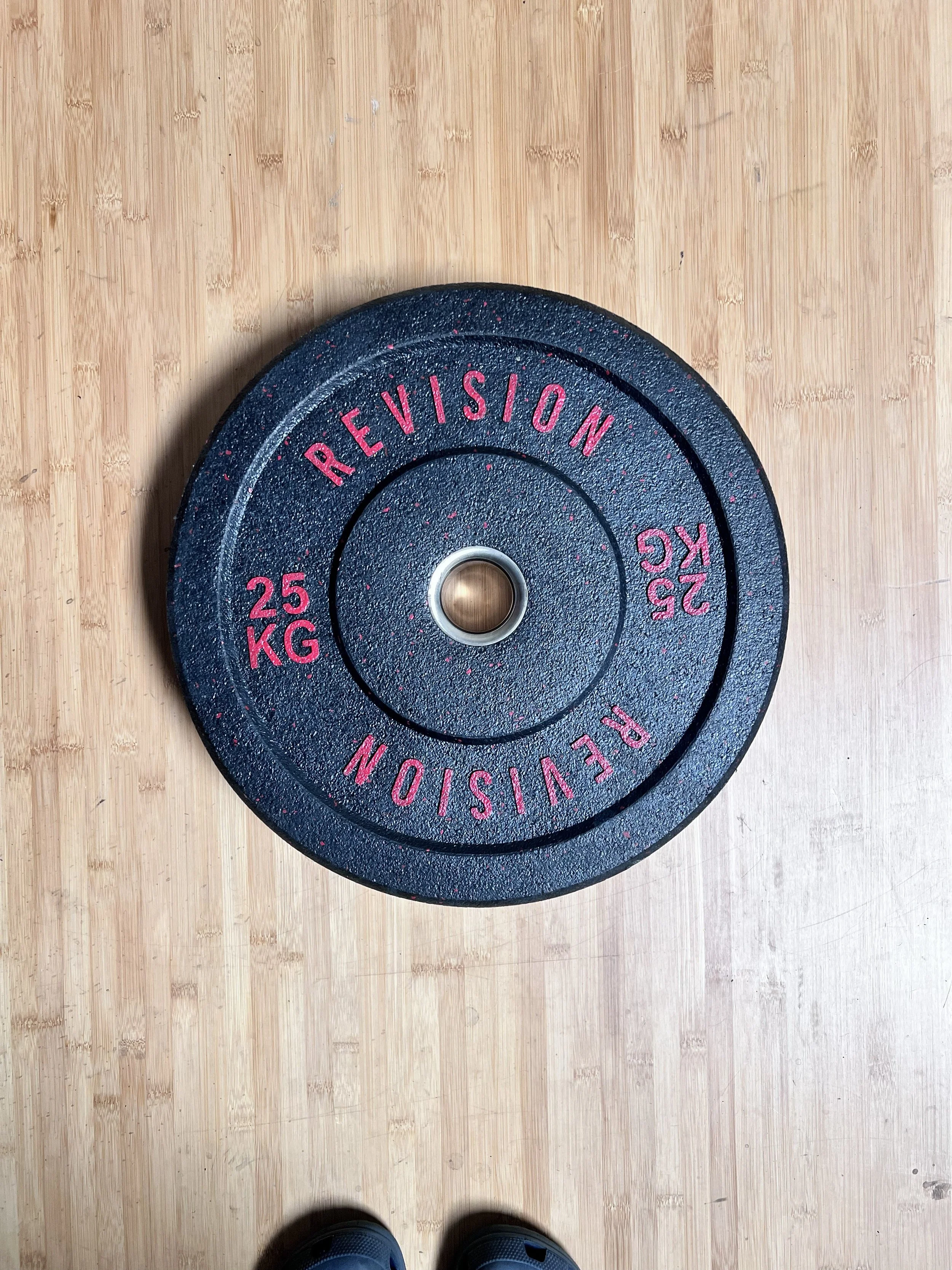 Revision Barbells Color Rubber Crumb Training 25KG Olympic Bumper Plates Pair