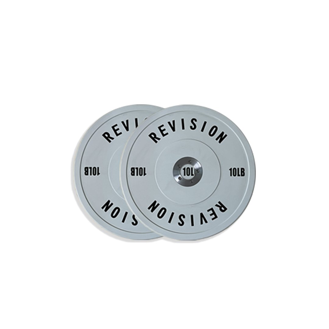 Revision Barbells 10LB Competition White Color Bumper Plates Weights