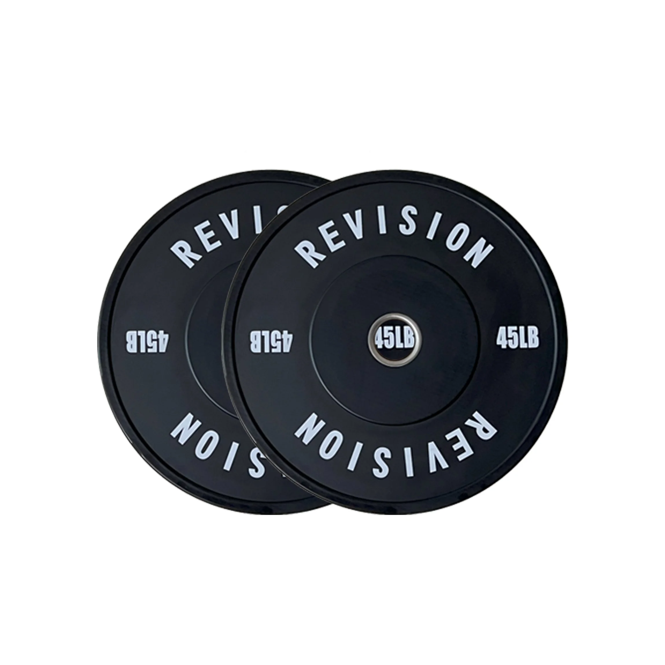 Revision Black Rubber 45lb Pound Bumper Plates
