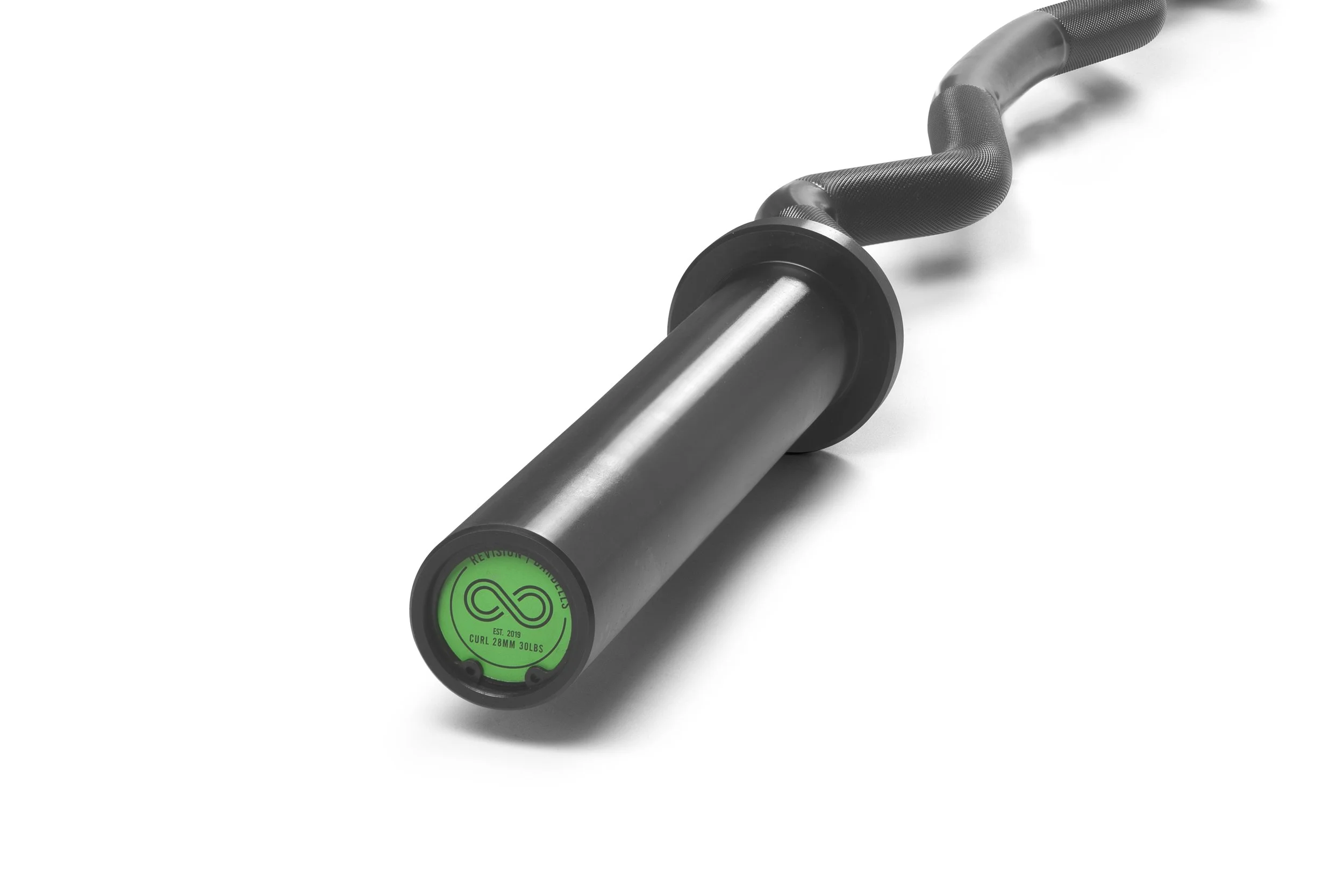 Revision Barbells 30lb Black Chrome EZ Curl Bar Body Builiding