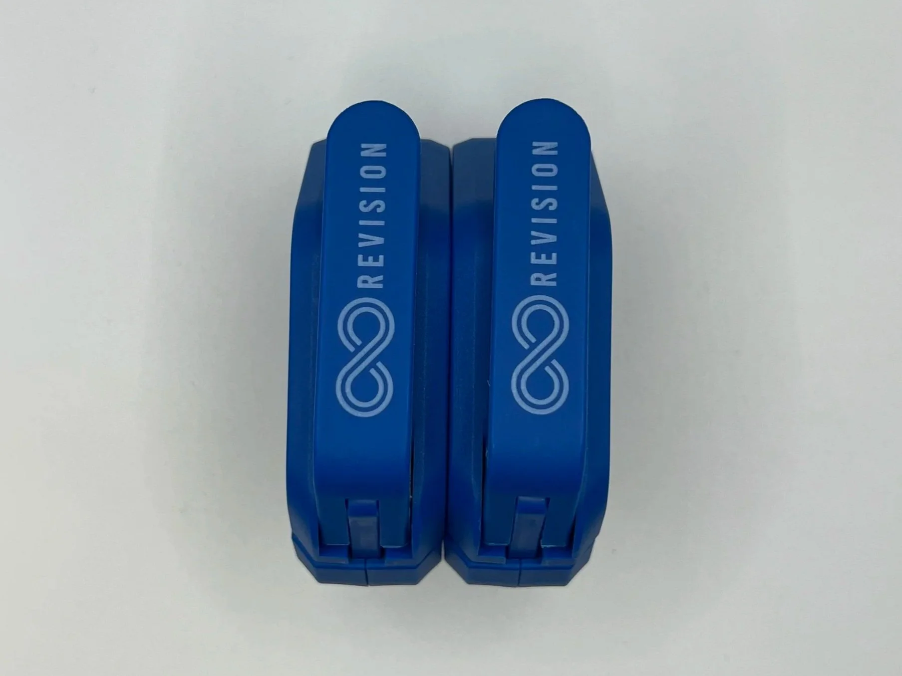 Revision magnetic blue barbell collars clips pair