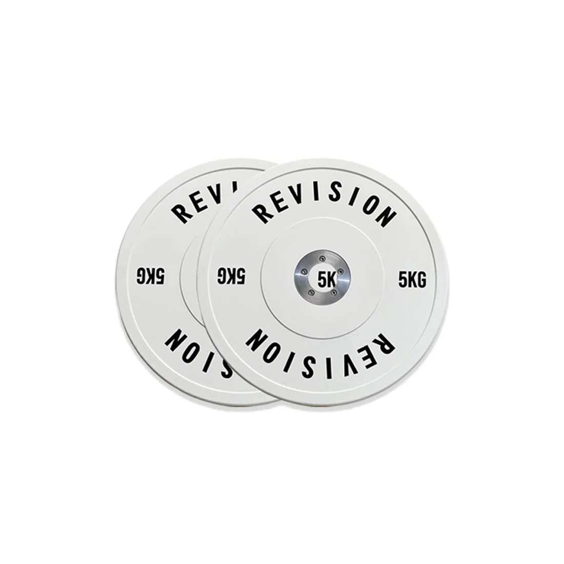 Revision Barbells 5KG Competition White Color Bumper Plates Weights