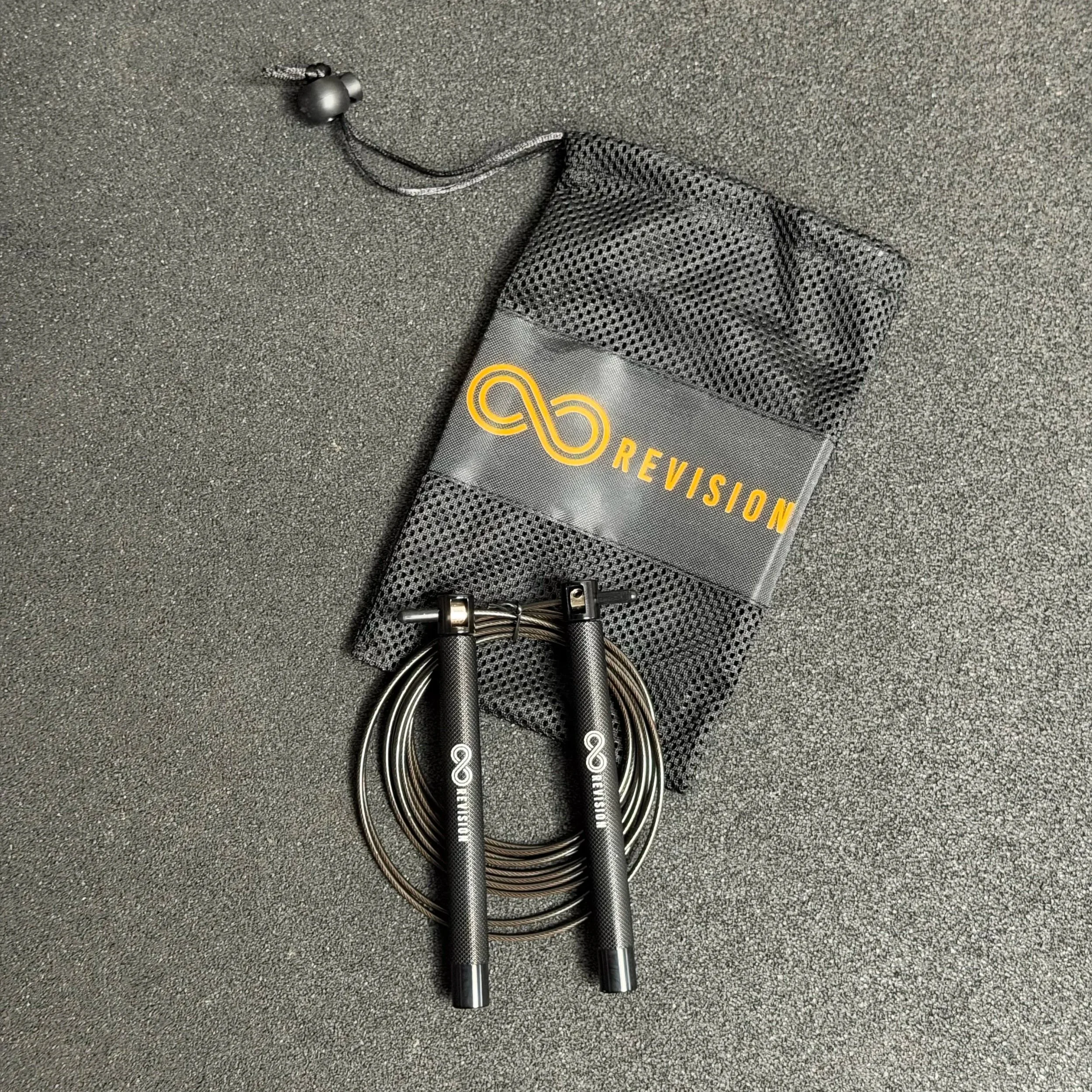 Revision Black Speed Jump Rope with Bag