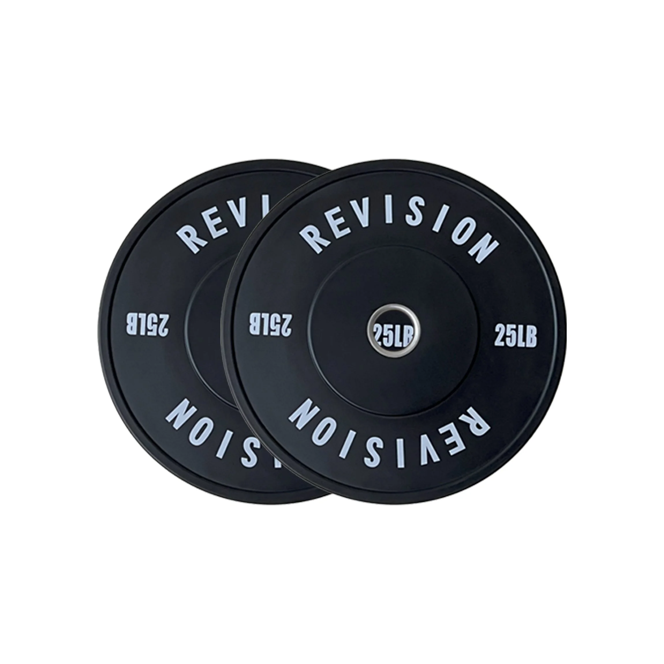 Revision Black Rubber 25lb Pound Bumper Plates