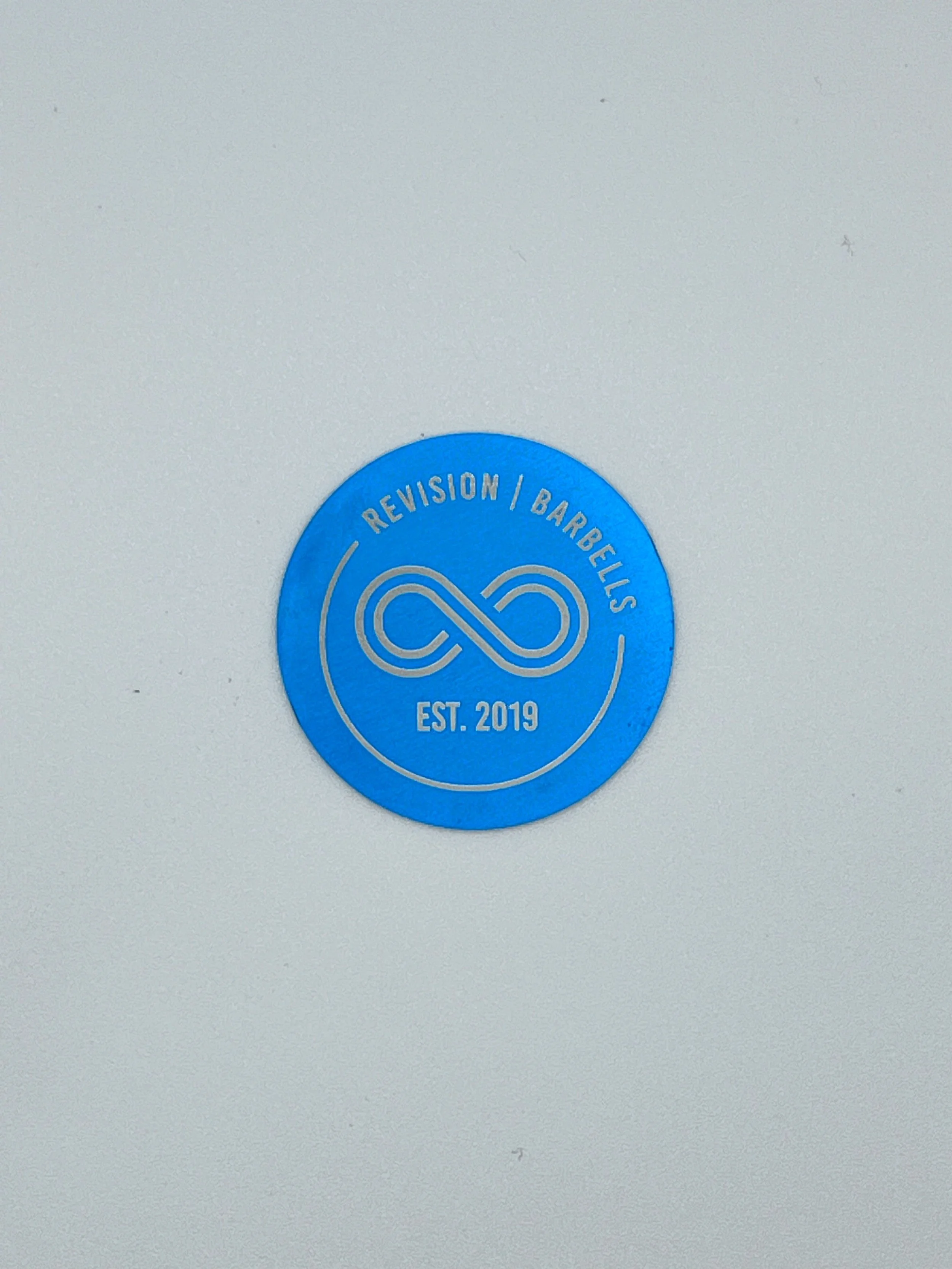 Revision Custom Light Blue Barbell End Caps