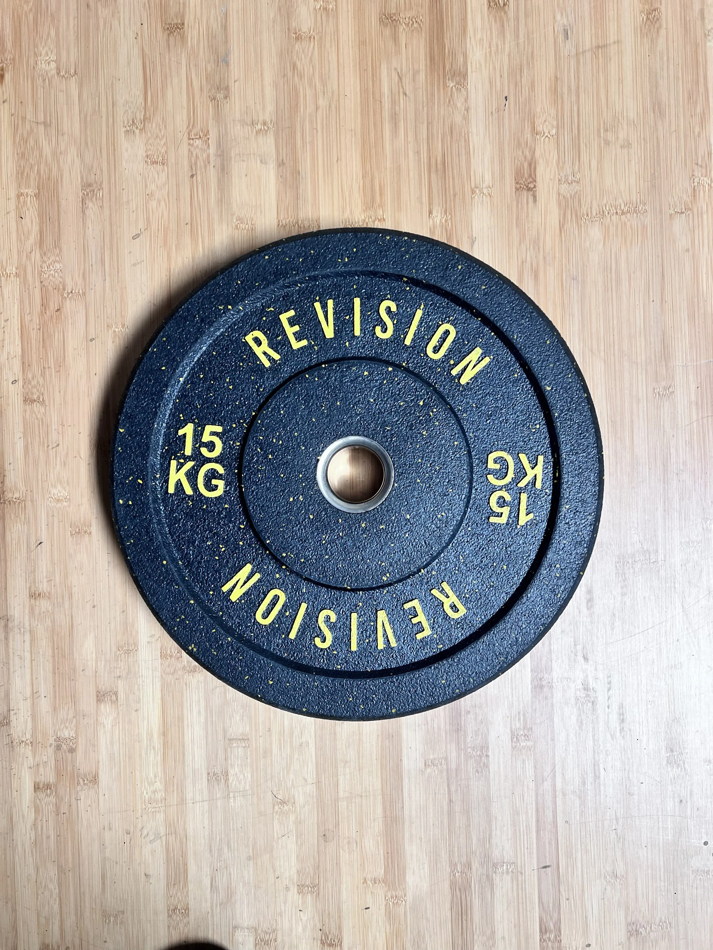 Revision Barbells Color Rubber Crumb Training 15KG Olympic Bumper Plates Pair