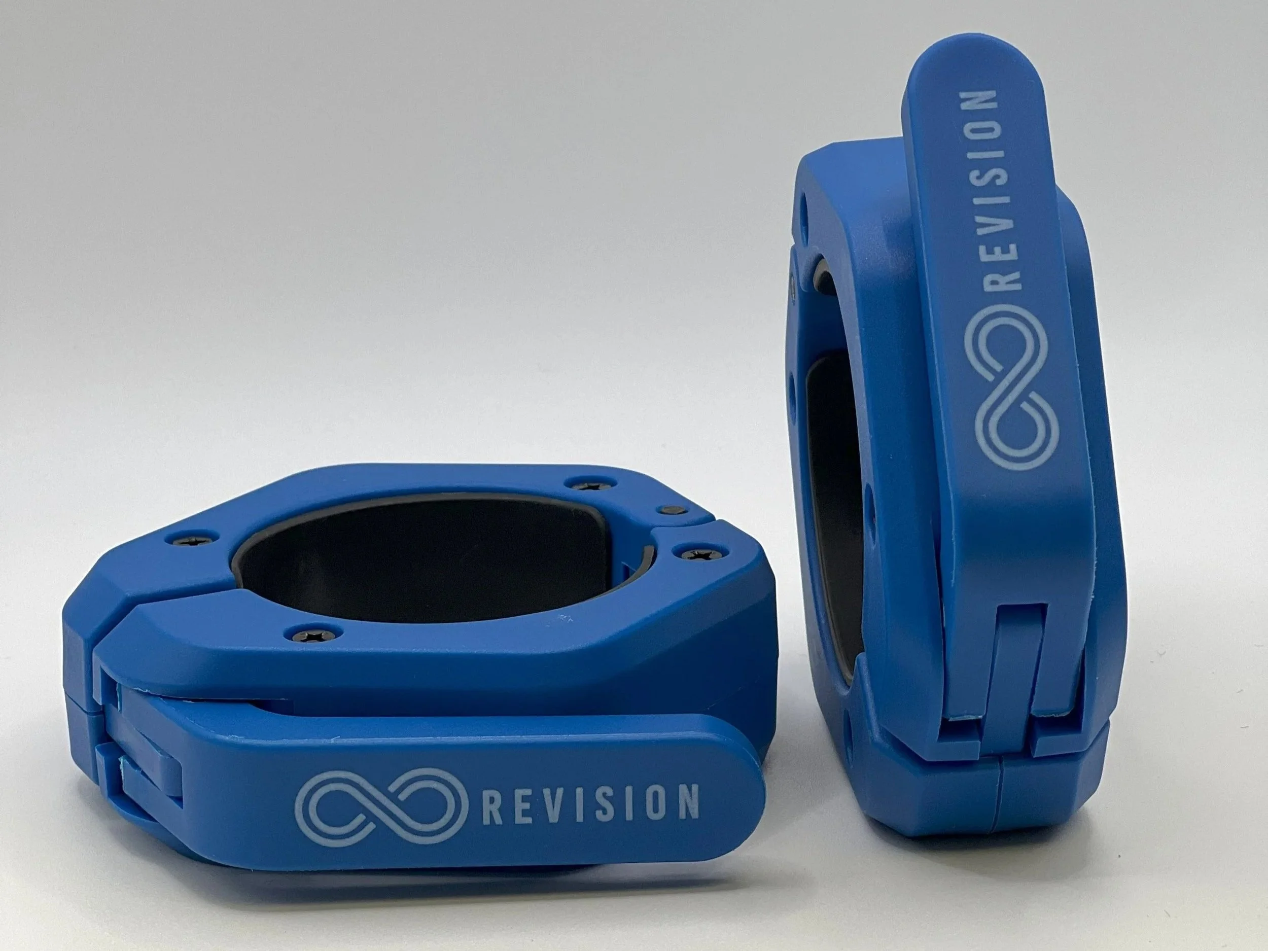 Revision magnetic blue barbell collars clips pair