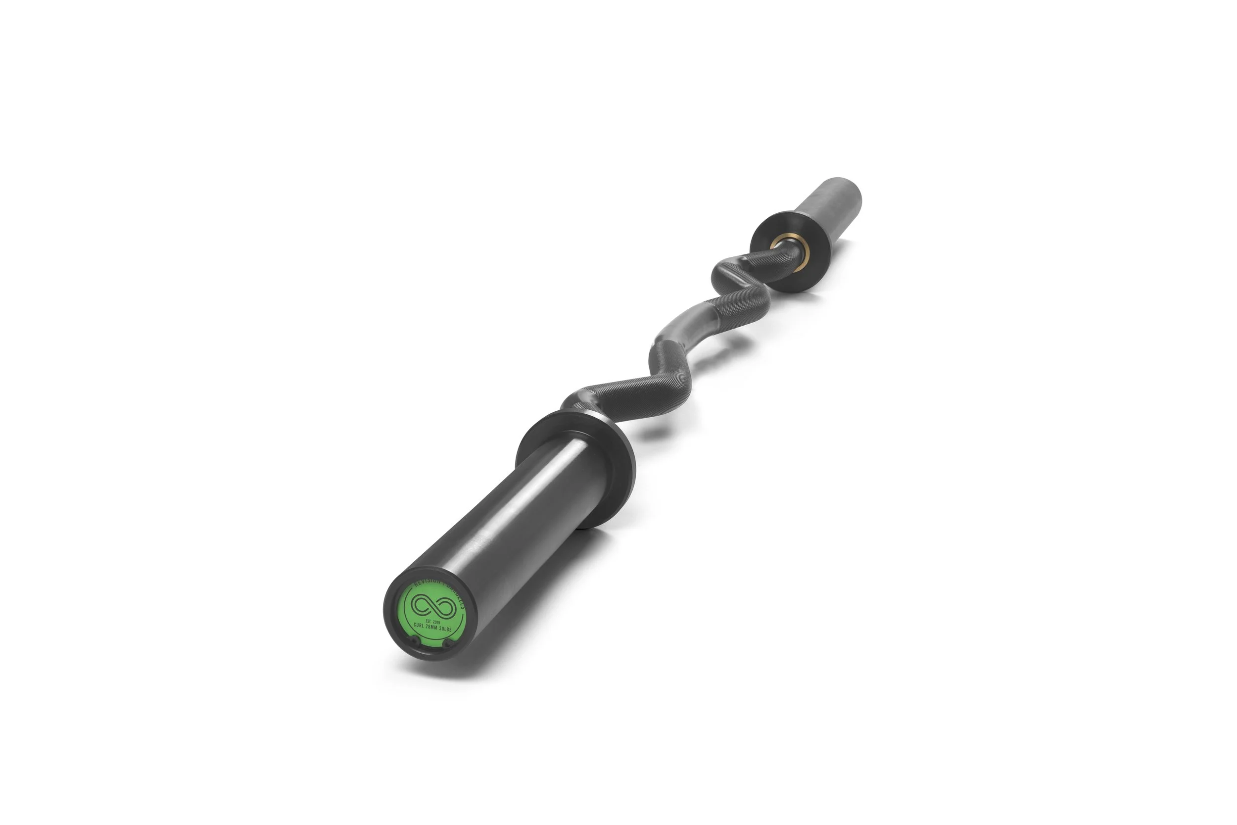 Revision Barbells 30lb Black Chrome EZ Curl Bar Body Builiding