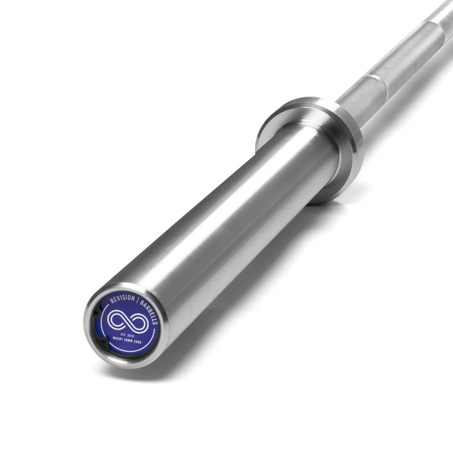 Revision Barbells 20kg Chrome Weightlifting Training Moody Barbell No Center Knurling