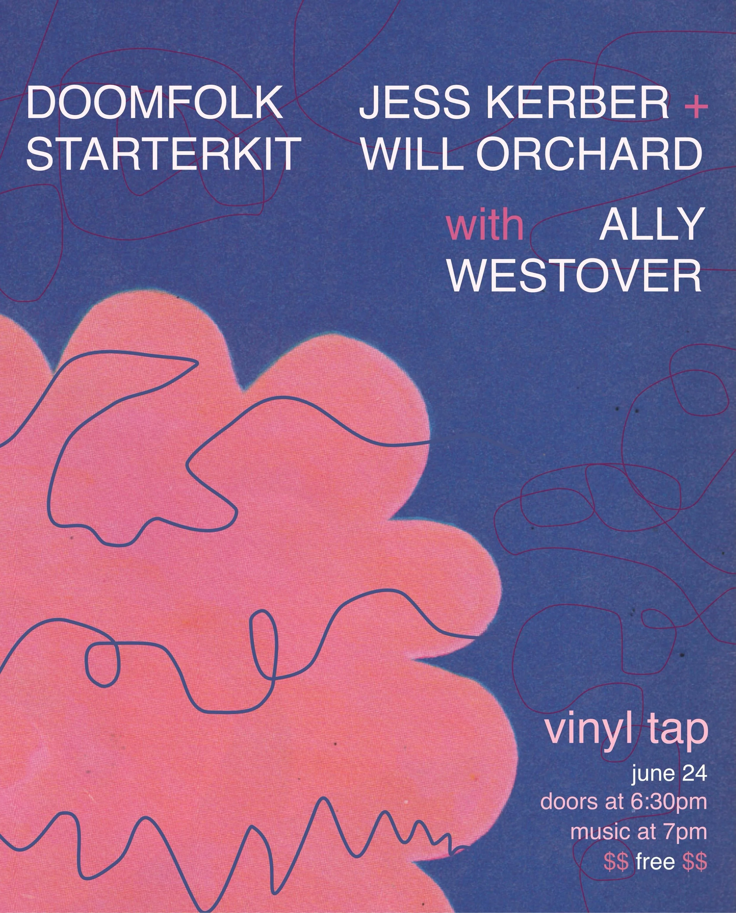 🚨SHOW ALERT🚨 Show TOMORROW at @vinyltapnashville featuring tunes from our very own @doomfolkstarterkit plus @allywestover, &amp; @jess.kerber &amp; @wsorchardonbike. Music kicks off at 7. Get there early for beer and records! 😵😵