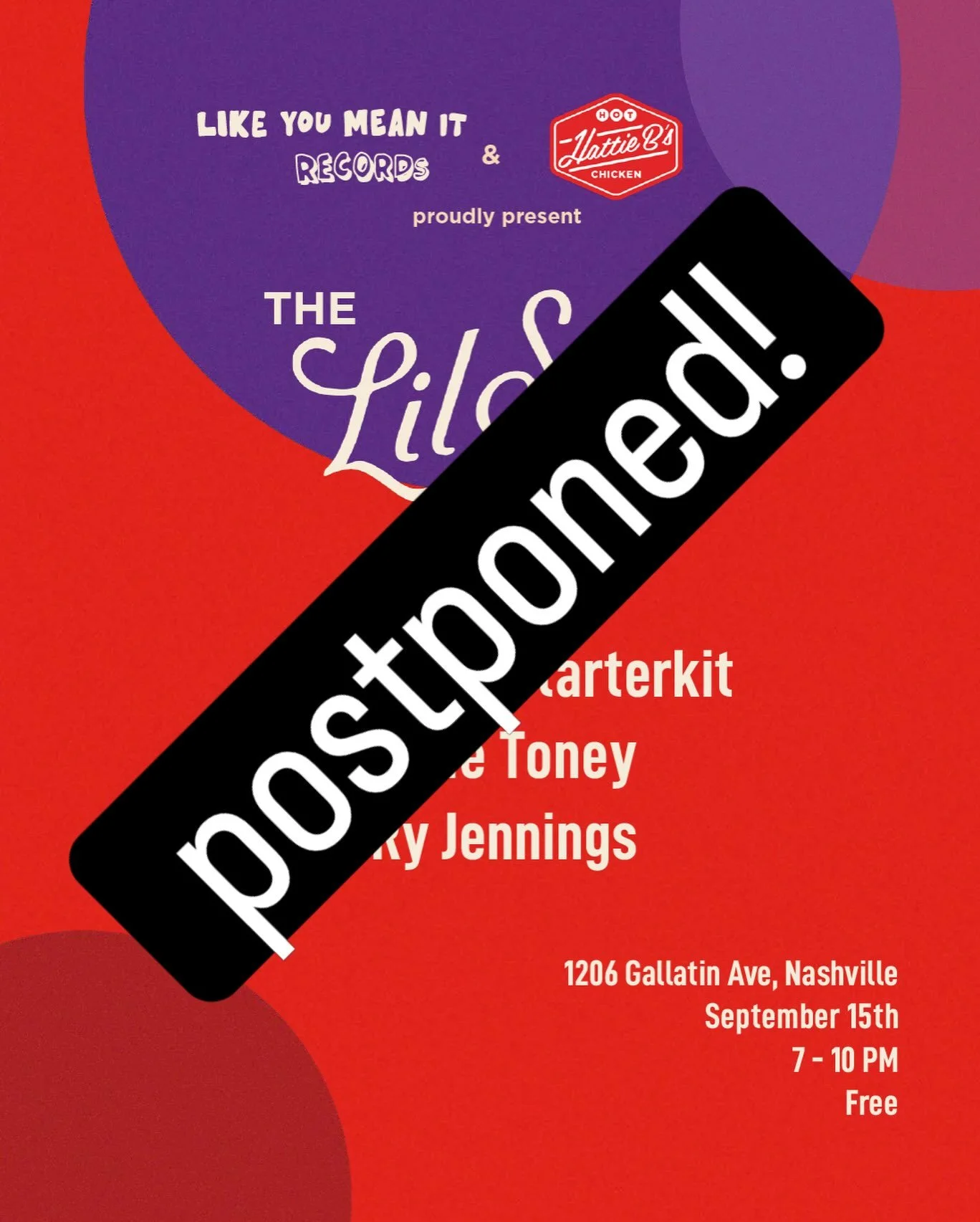 POSTPONED!

Sorry to everyone planning to come, but we've had to postpone the show tomorrow! We'll be sure to get y'all more info reeeeal sooooon ❤️
