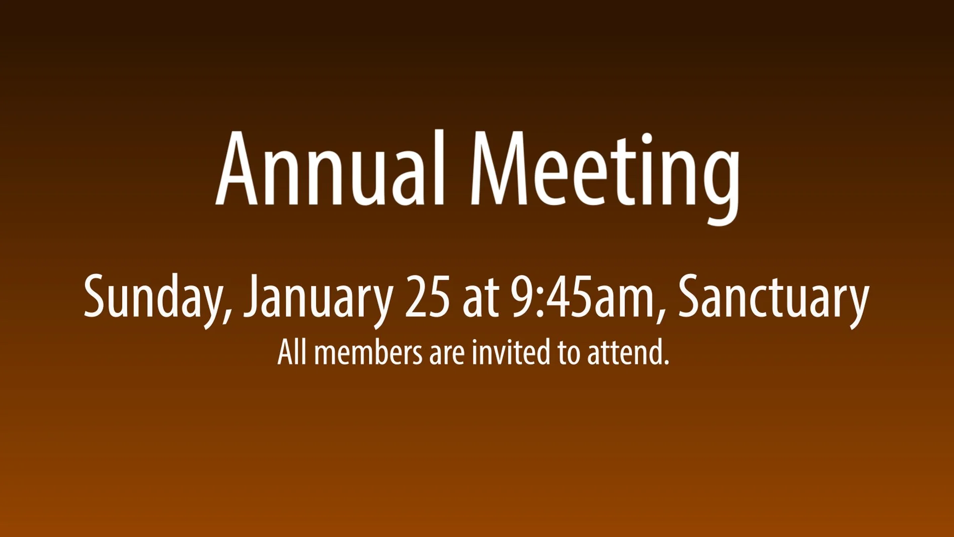 Annual Meeting (