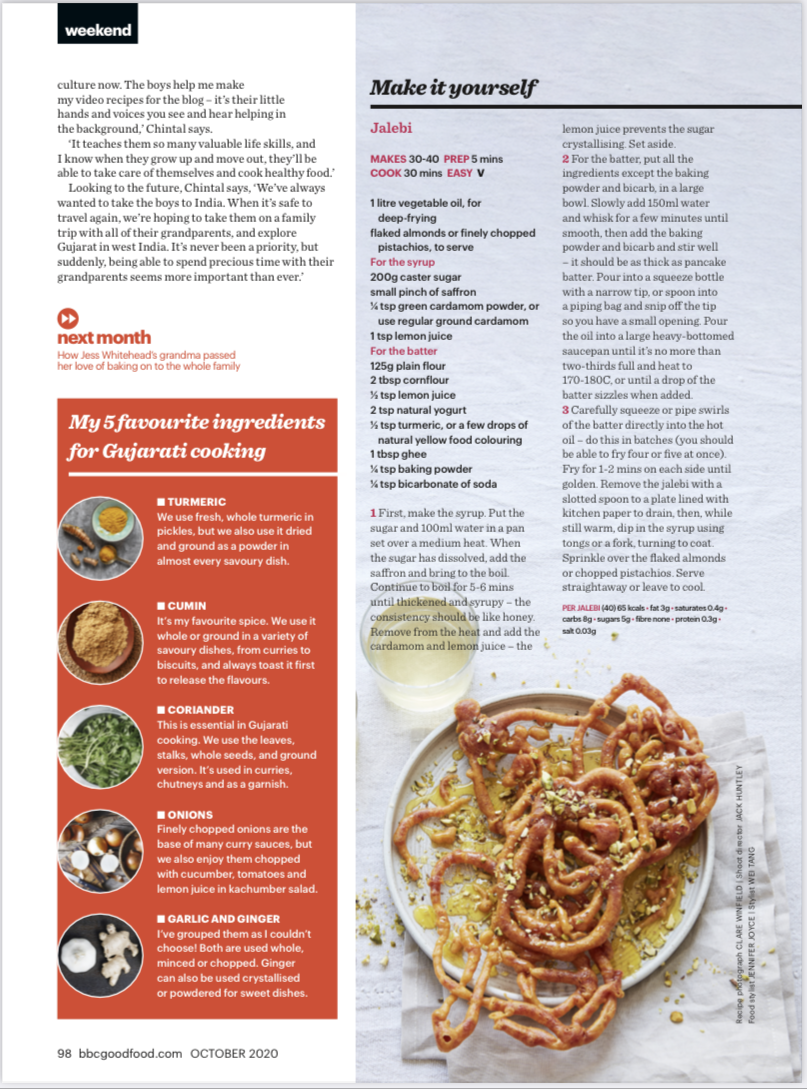 Open BBC Good Food Dr Chintal and her family share their delicious gujurati food p3 with Chintal’s five favourite spices and her family’s jalebi recipe.png