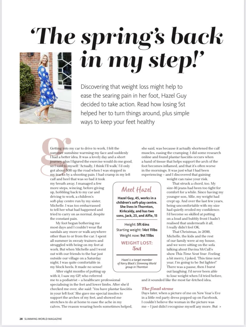 Plantar fasciitis and losing weight