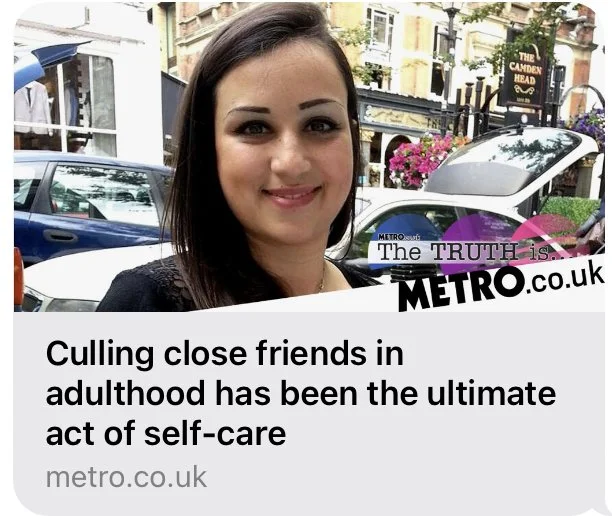 Culling friends is self care