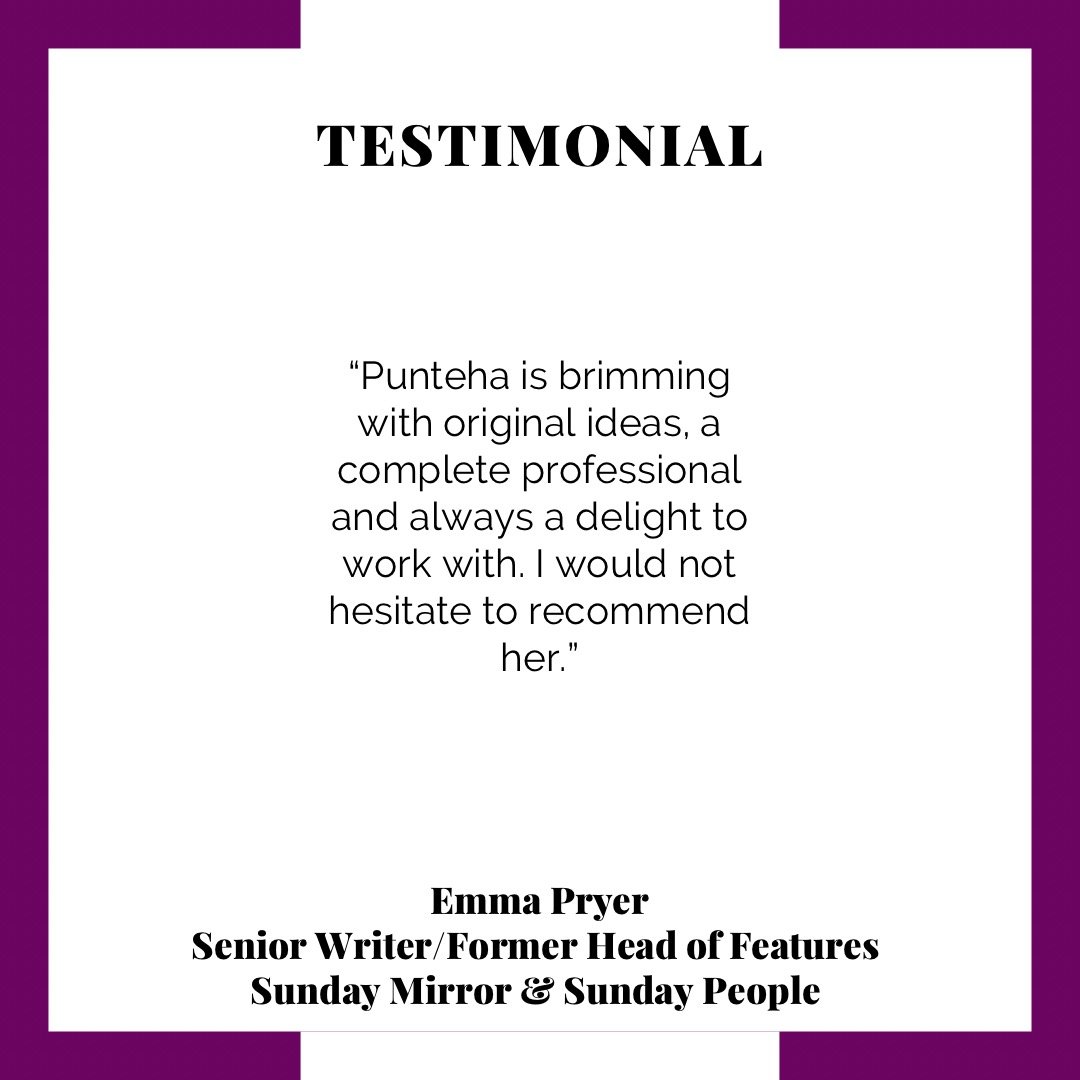 Editor testimonials for Punteha van Terheyden | UK