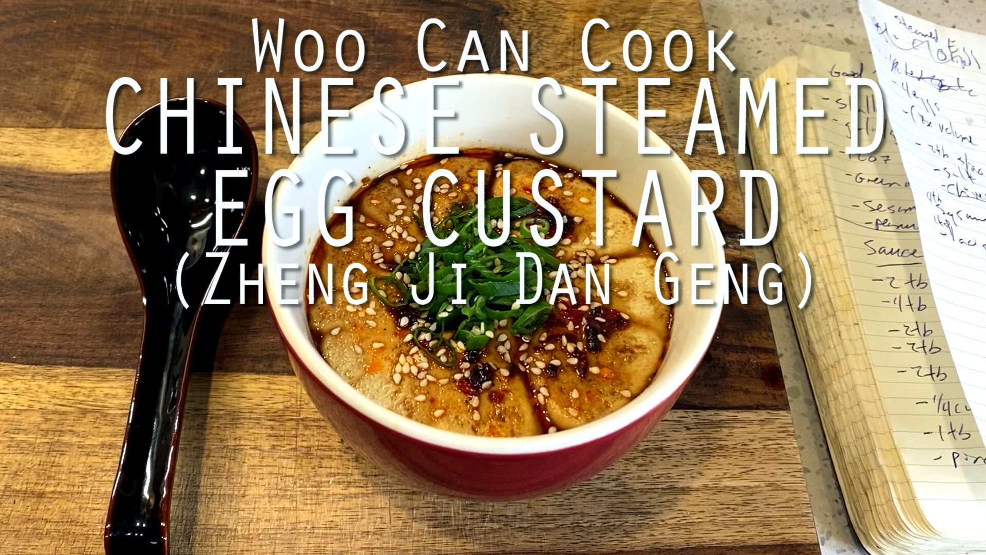 Woo Can Cook | Chinese Steamed Egg Custard (Zheng Ji Dan Geng)