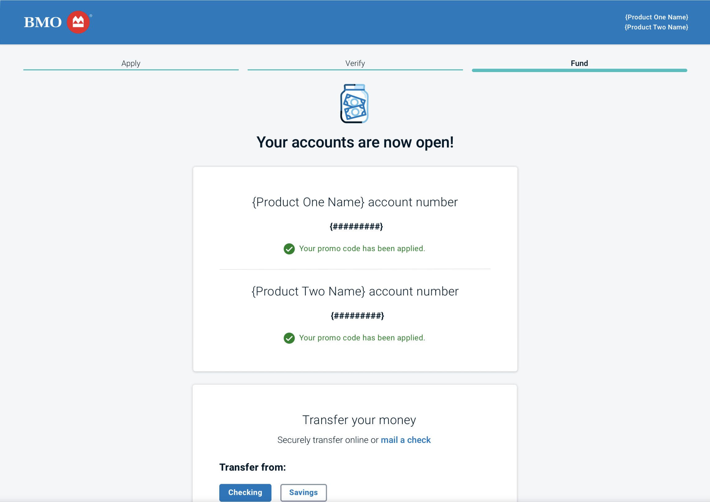 Account bundles: Multiple accounts on funding initiation page
