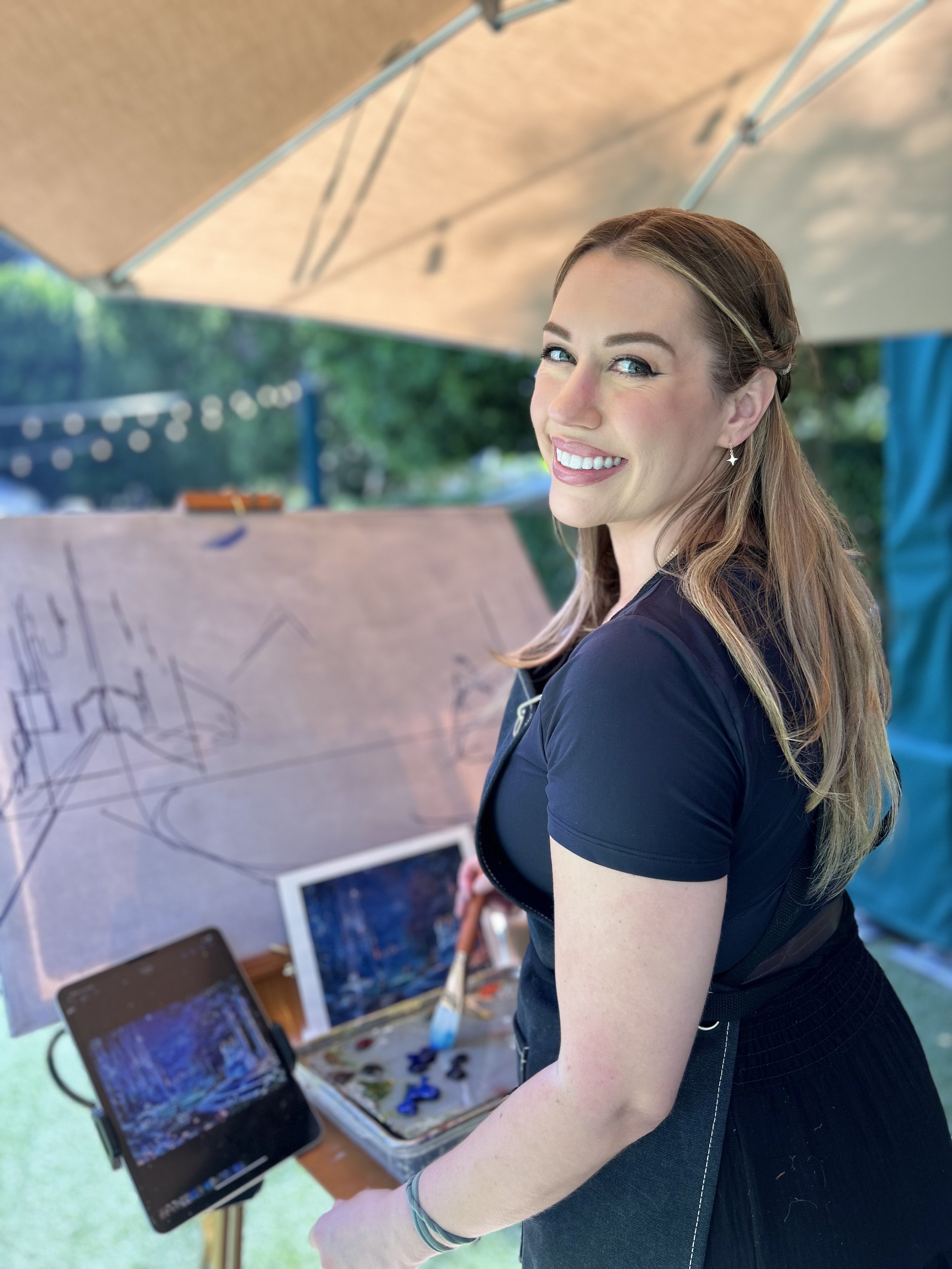Disneyland Hotel Disney Live Wedding Painting Anaheim California