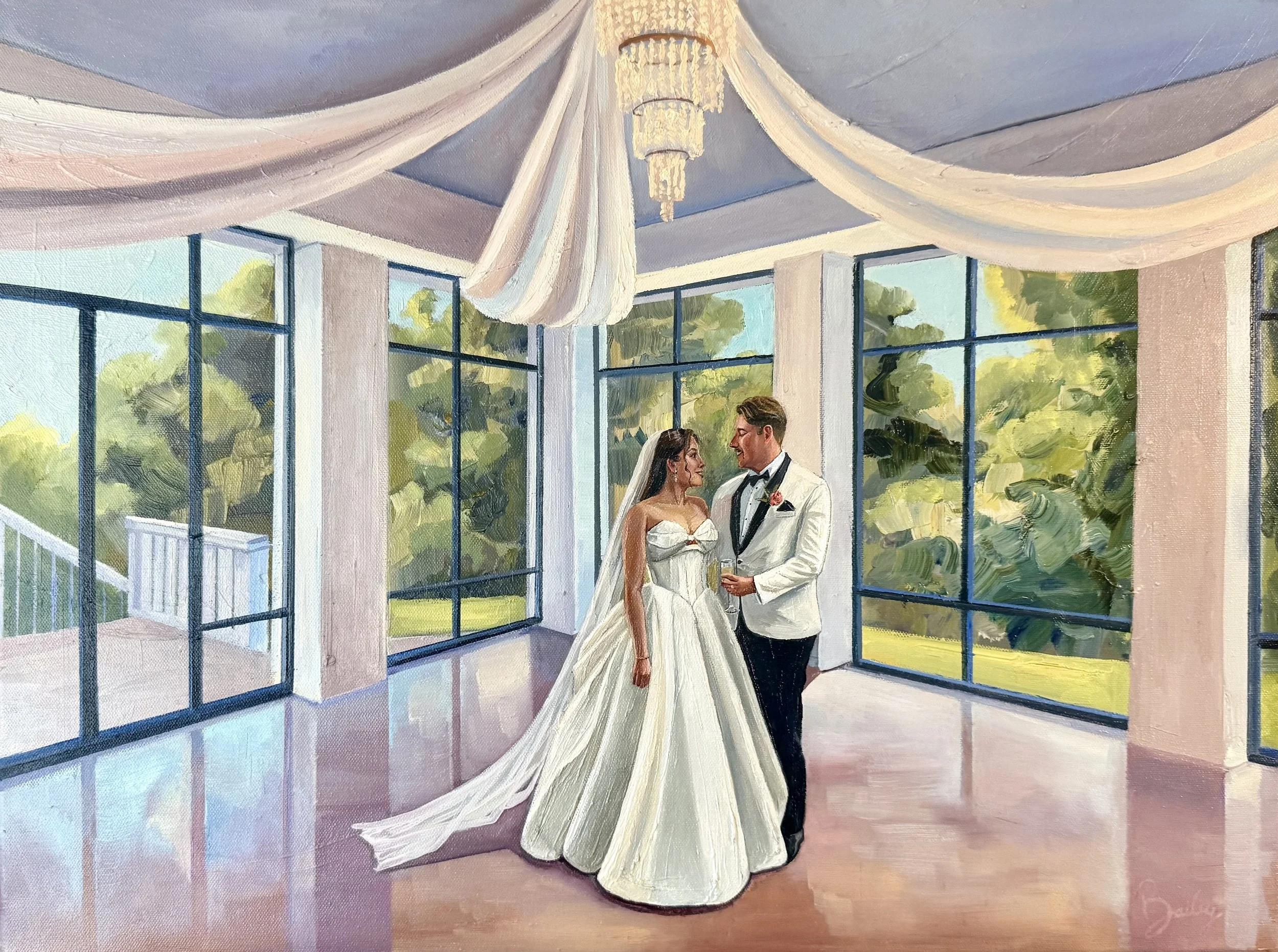 Irvine Ballroom Live Wedding Painting Orange County Southern California 