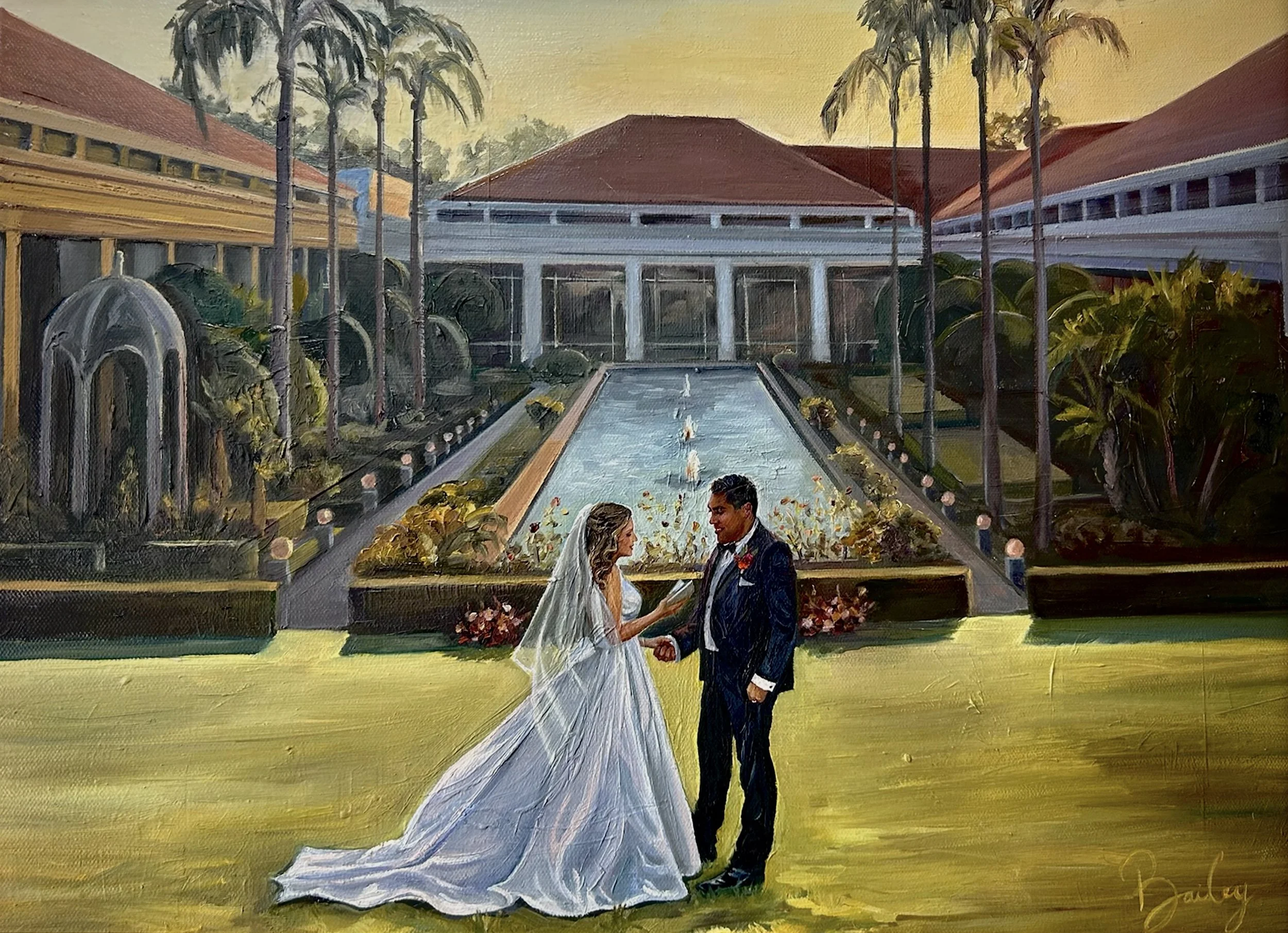 Nixon Library Anaheim Live Wedding Painting Orange County Southern California 