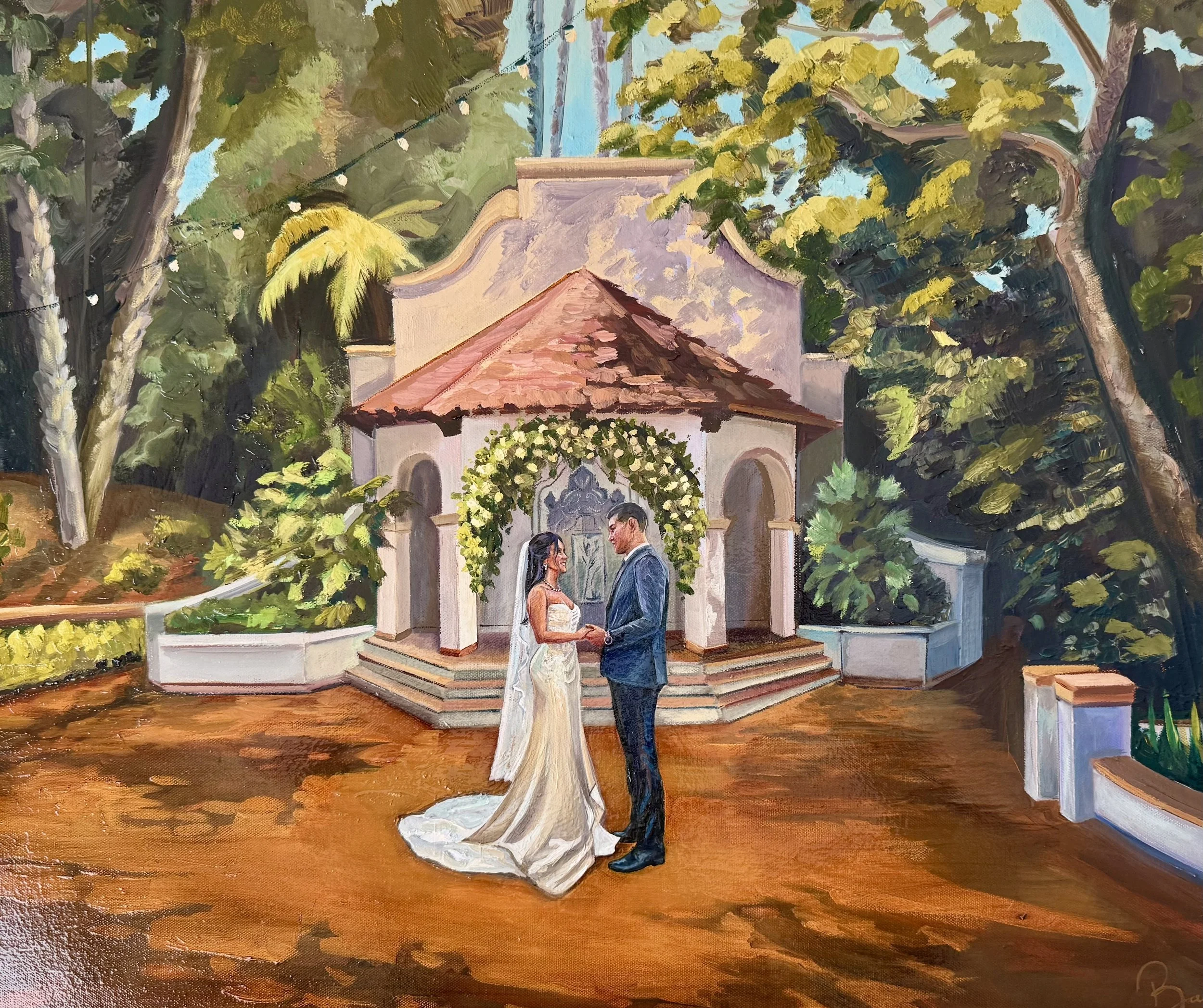 Rancho Las Lomas Live Wedding Painting Orange County Southern California 