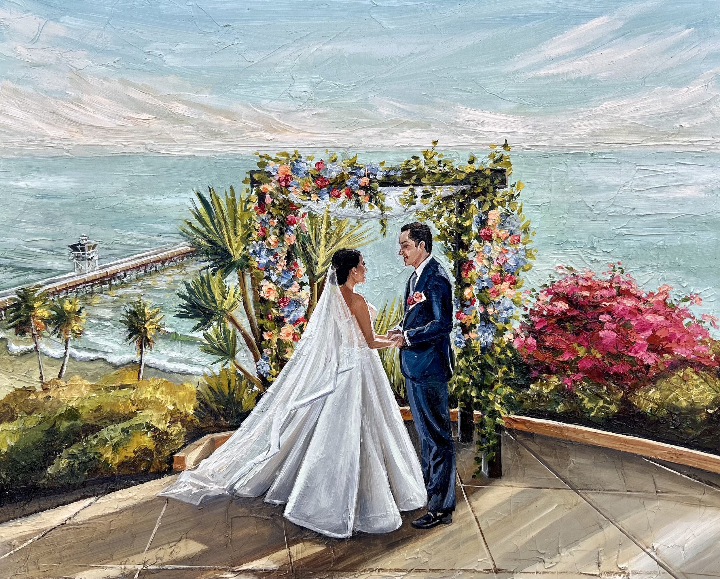 San Clemente Coastal Live Wedding Painting Orange County Southern California 