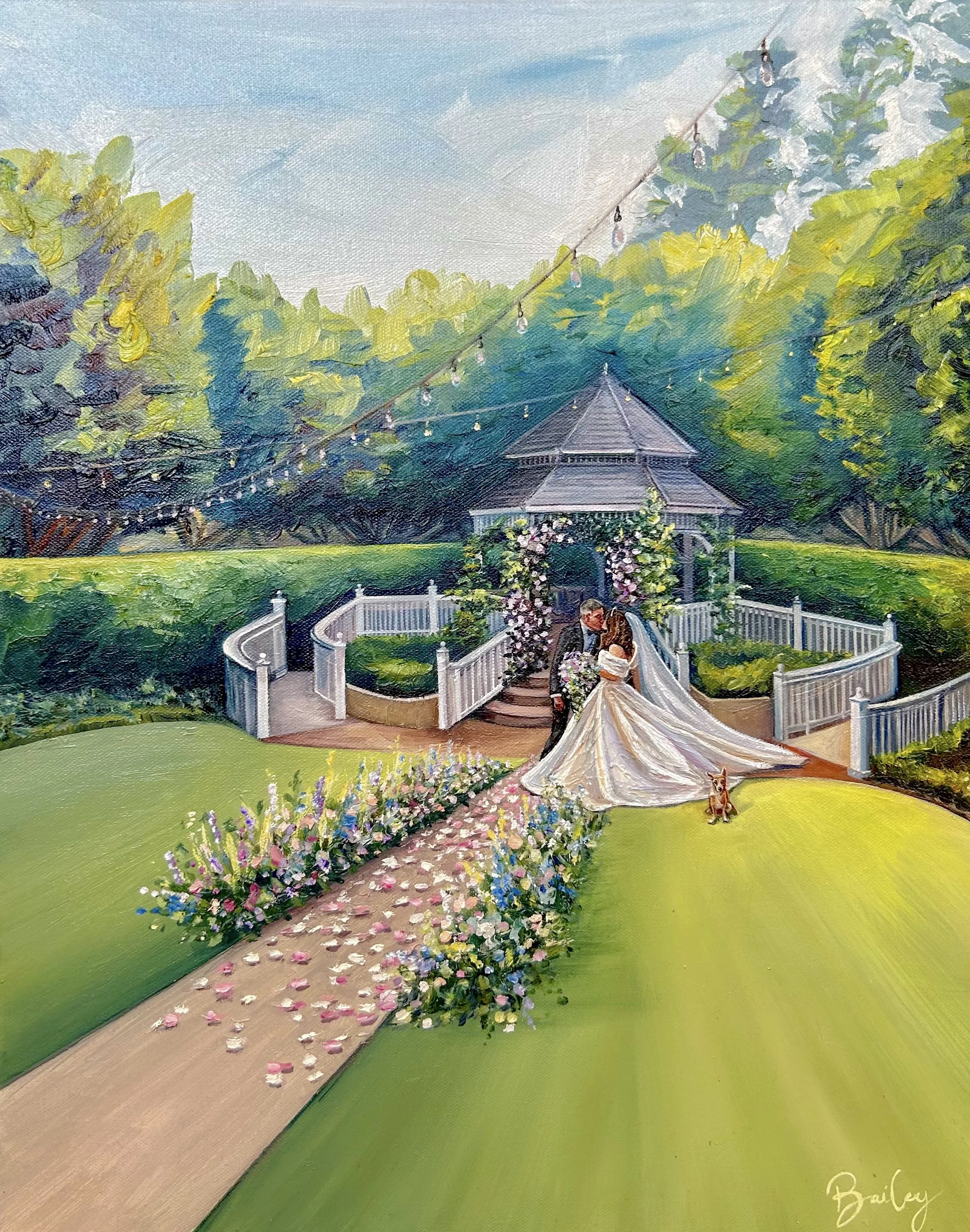 Disneyland Hotel Disney Anaheim Orange County Southern California Fairytale Live Wedding Painting