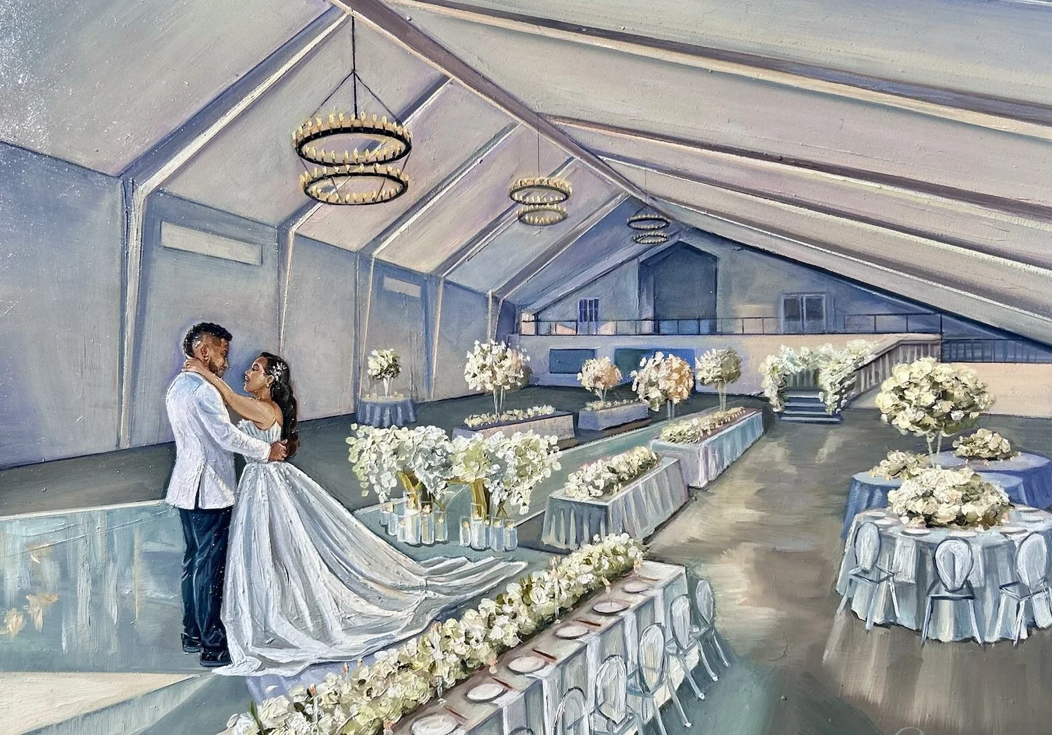 Ballroom Miami Florida Live Wedding Painting