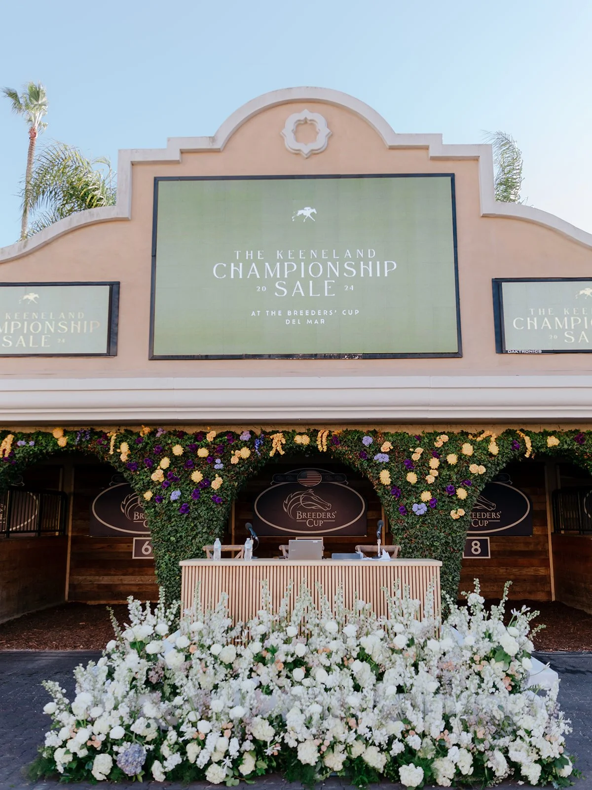 Live painting at the Keeneland Breeders’ Cup Championship Sale at Del Mar Racetrack in San Diego, California,