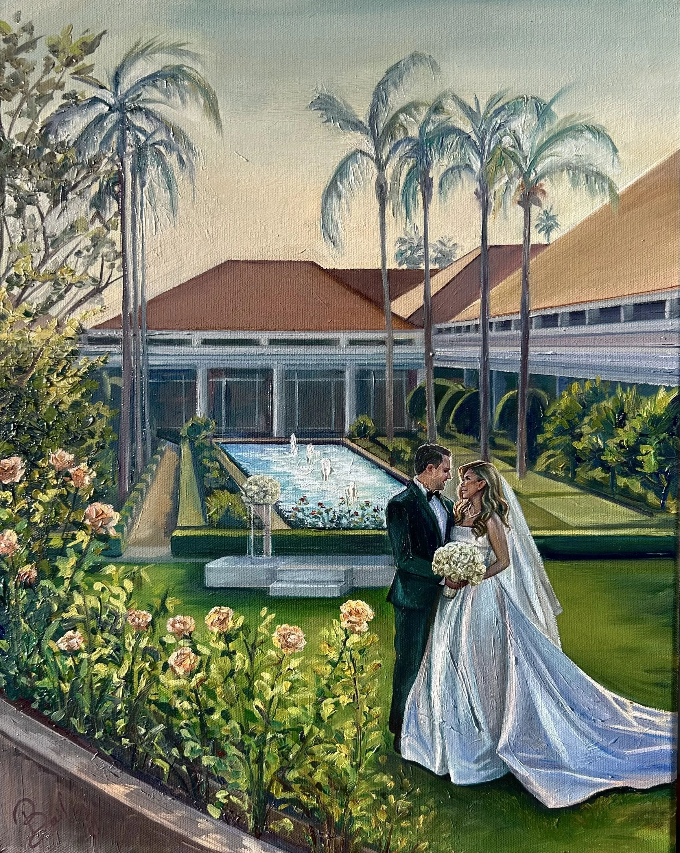 Nixon Library Anaheim Live Wedding Painting Orange County Southern California 