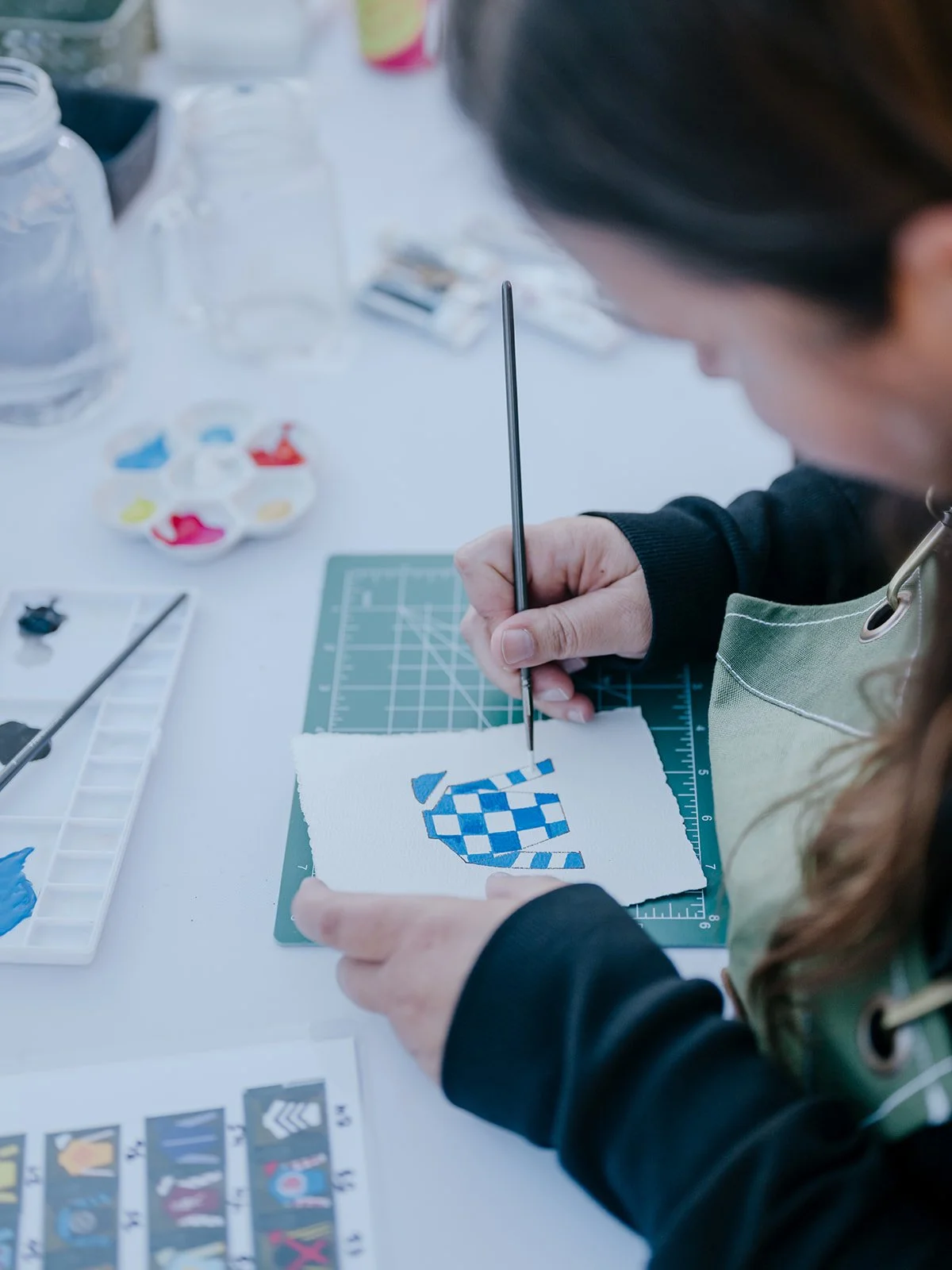 Live painting at the Keeneland Sales Breeders Cup Championship Sale at Del Mar Race Track in San Diego California