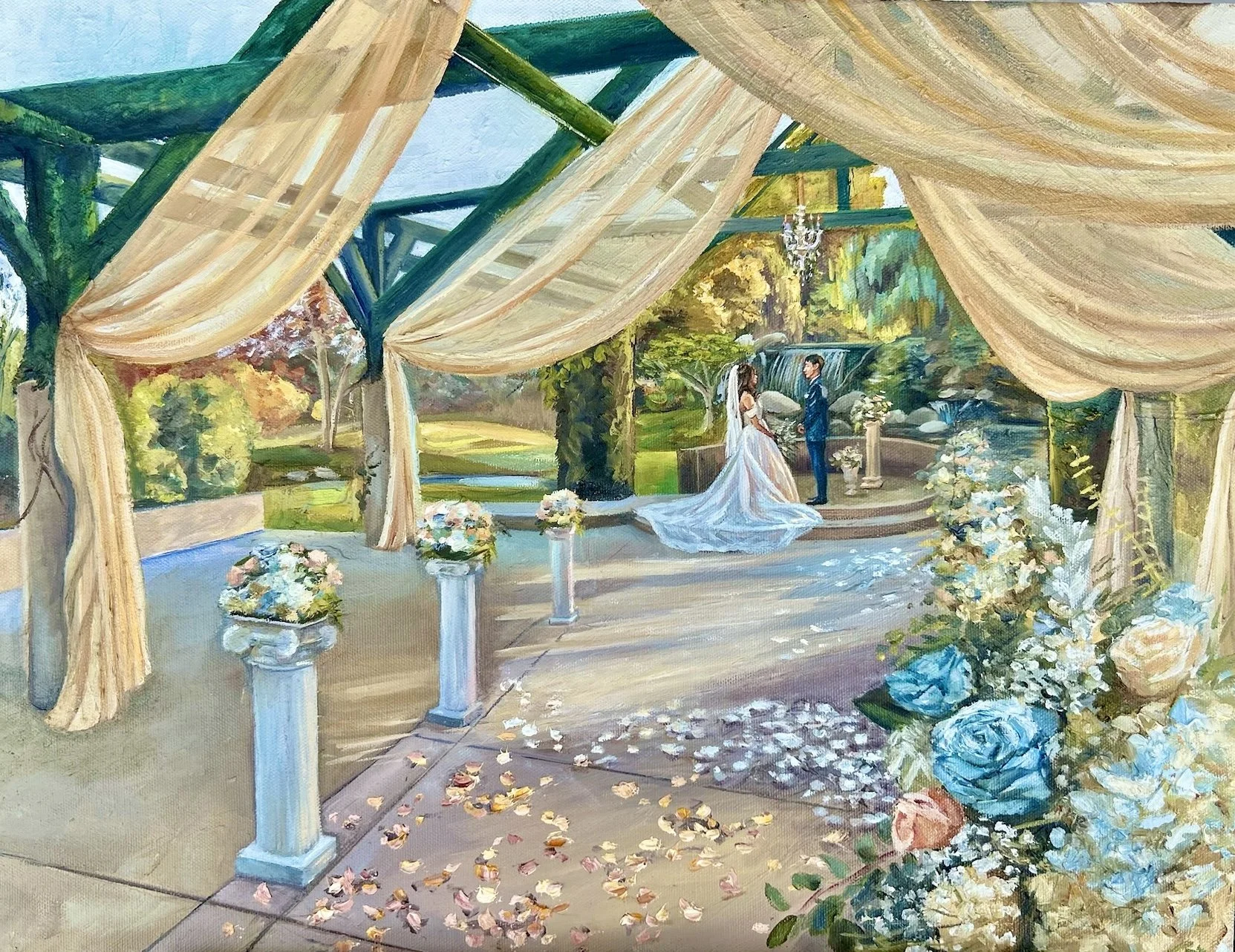 Fairytale Anaheim Live Wedding Painting Orange County Southern California 