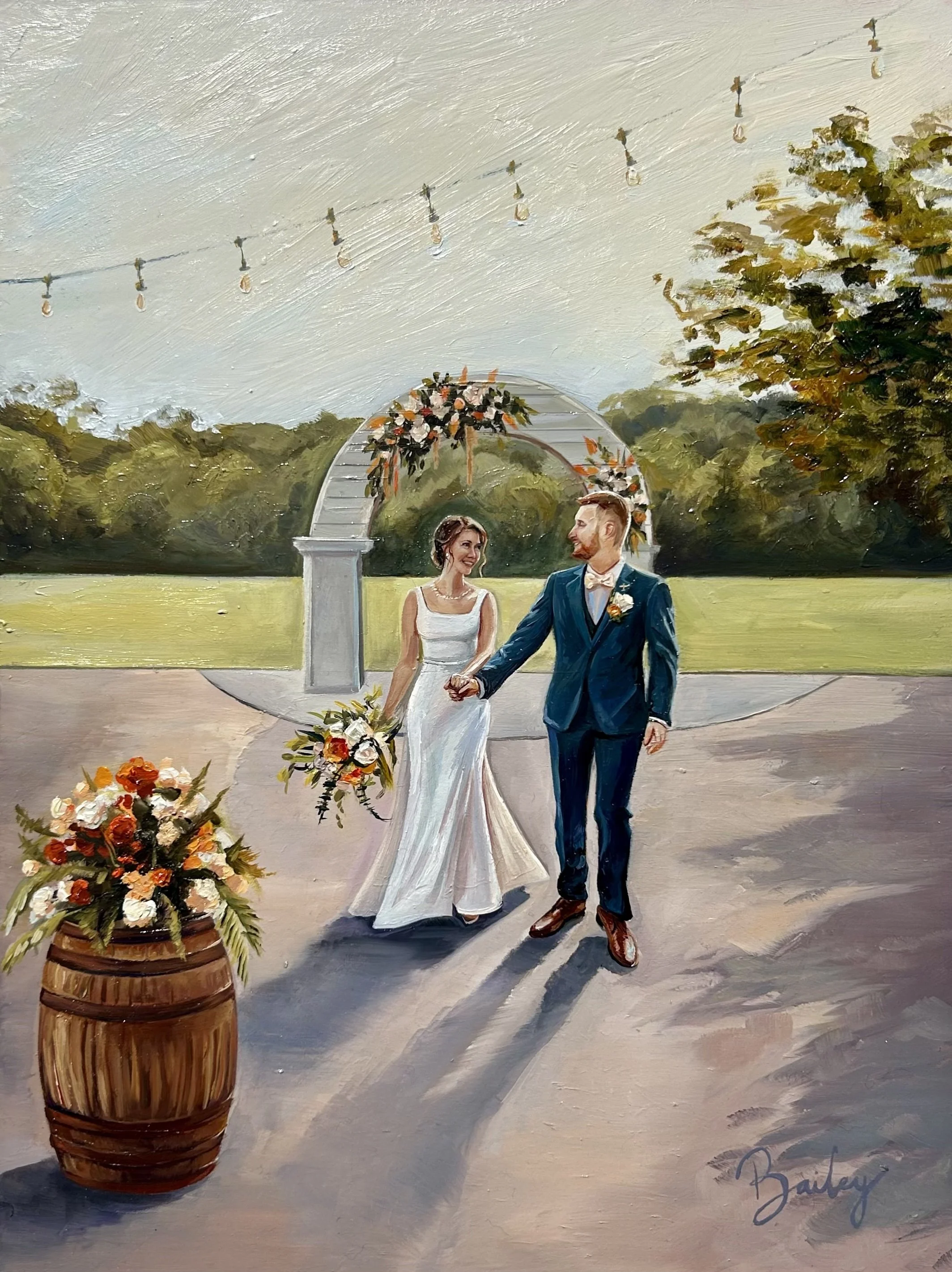 Vineyard Wine Country Temecula Live Wedding Painting Orange County Southern California 
